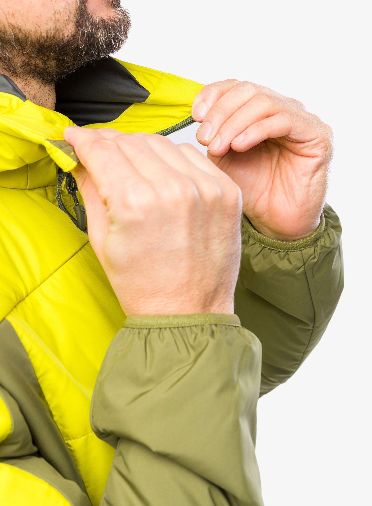 Sintetična jakna Haglofs Mimic Silver Hood - olive green/aurora