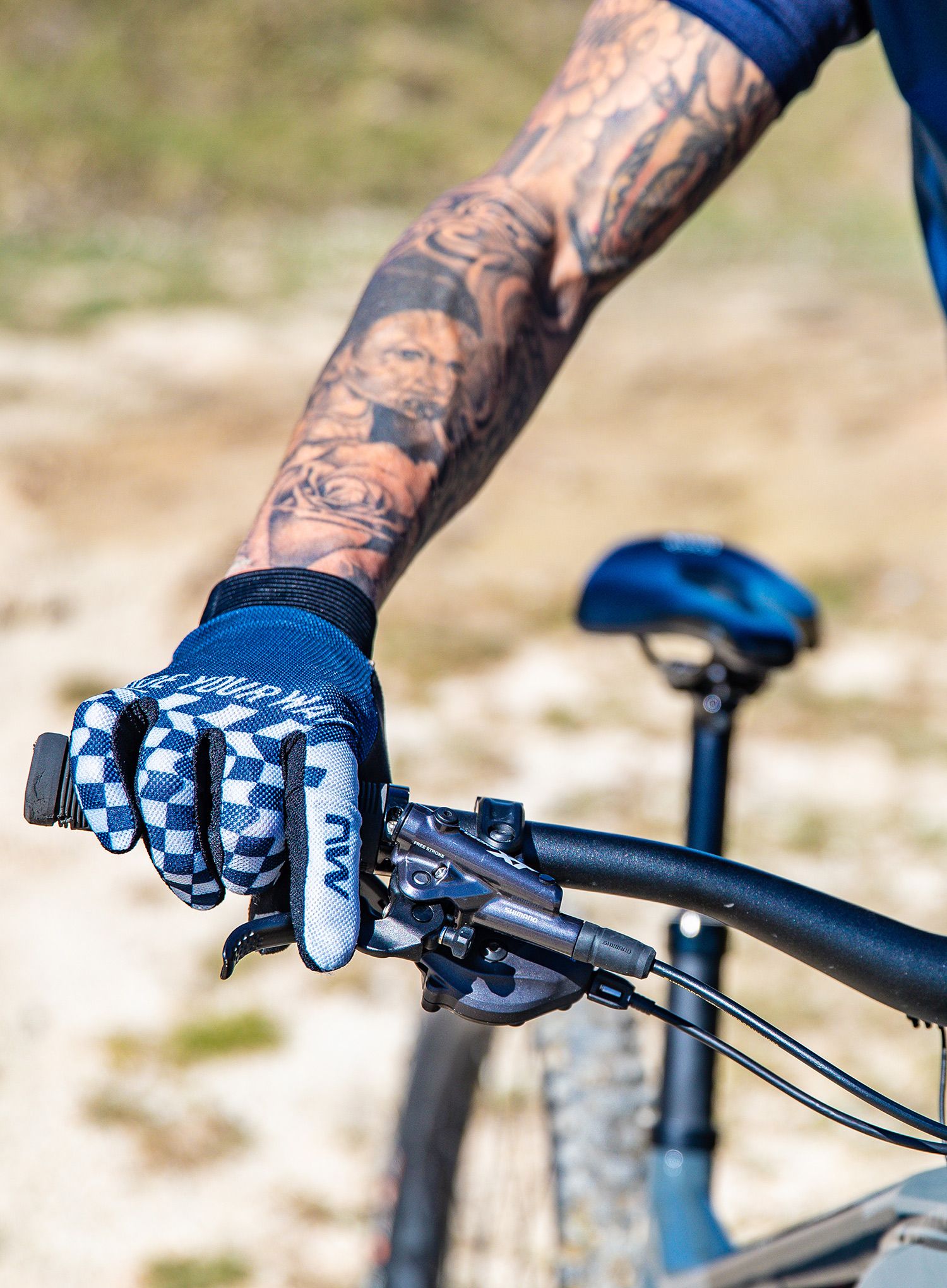 Kolesarske rokavice Northwave Air Lf Full Finger Glove  - deep blue/light grey