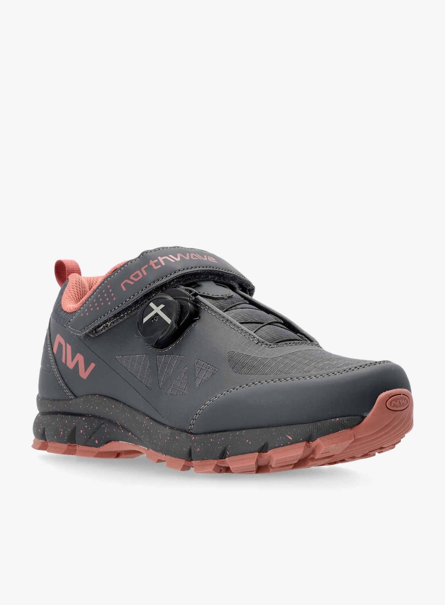 Ženski kolesarski čevlji Northwave Corsair - dark grey/pink