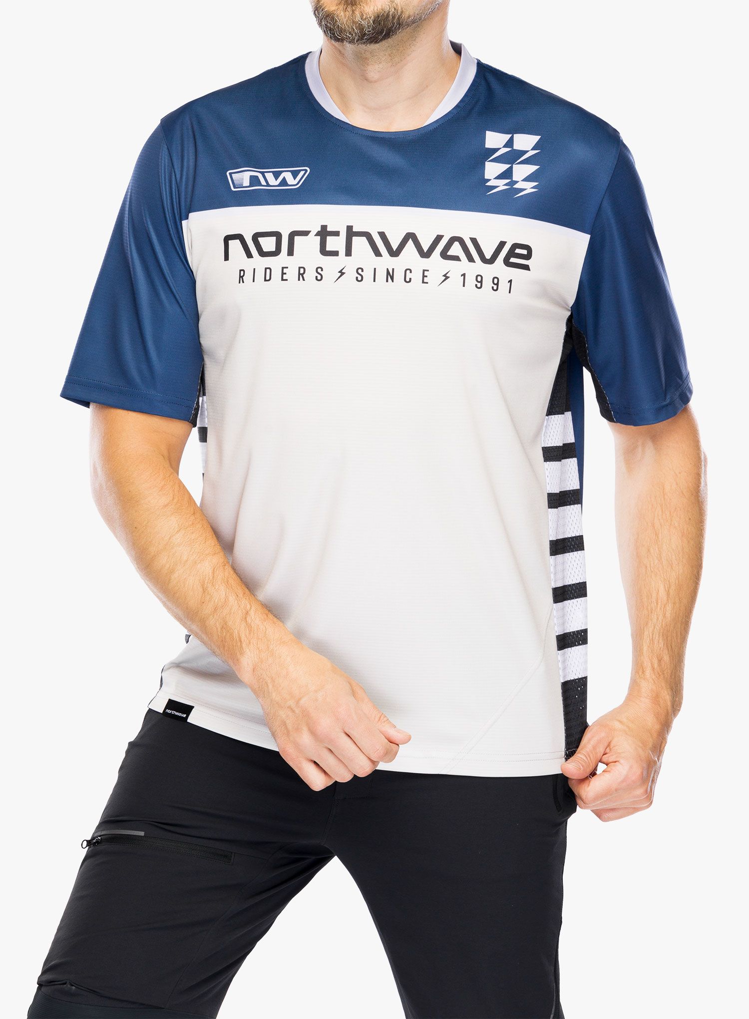 Kolesarska majica Northwave Edge 2 Jersey Short Sleeve - deep blue/light grey