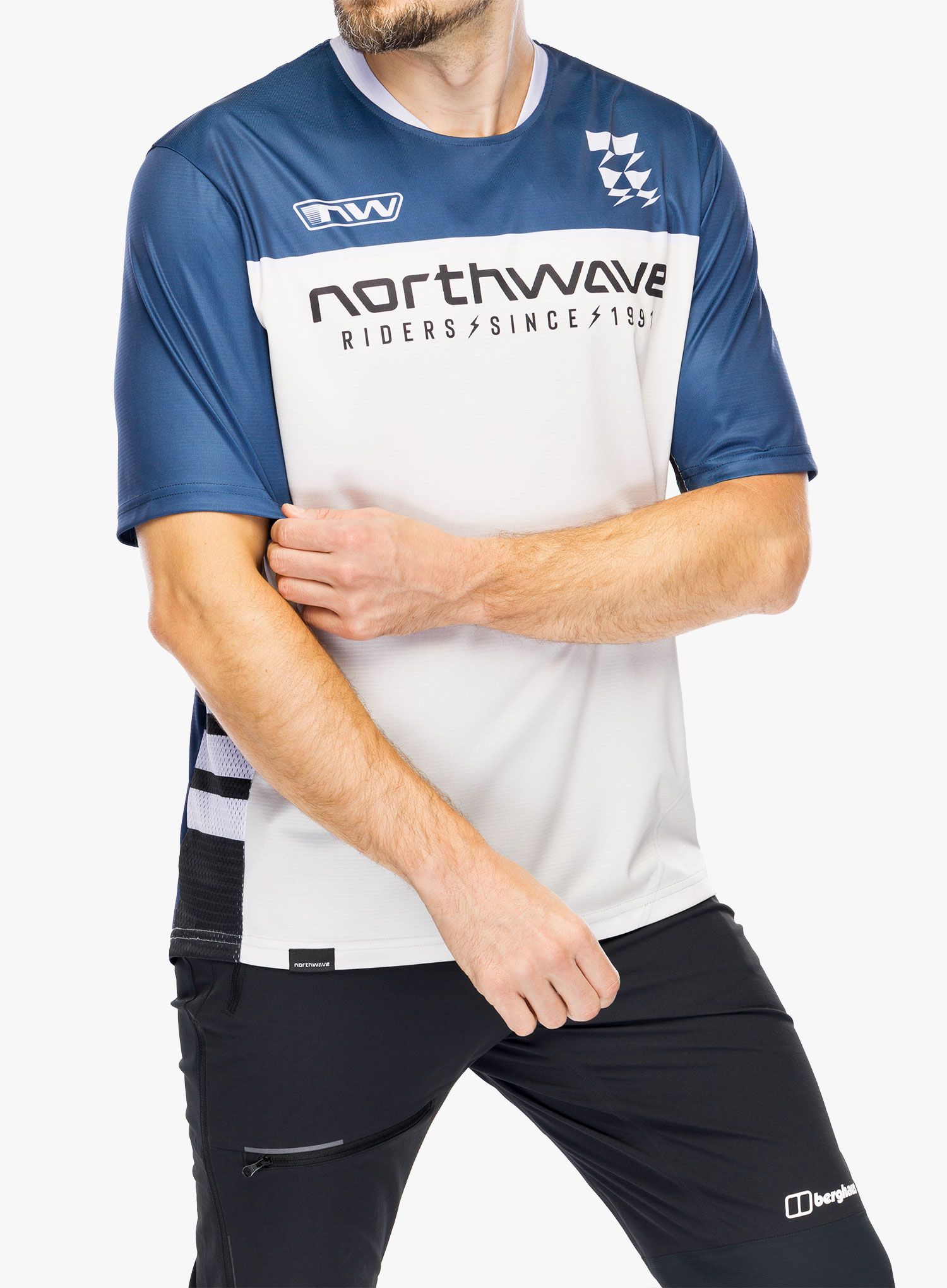 Kolesarska majica Northwave Edge 2 Jersey Short Sleeve - deep blue/light grey