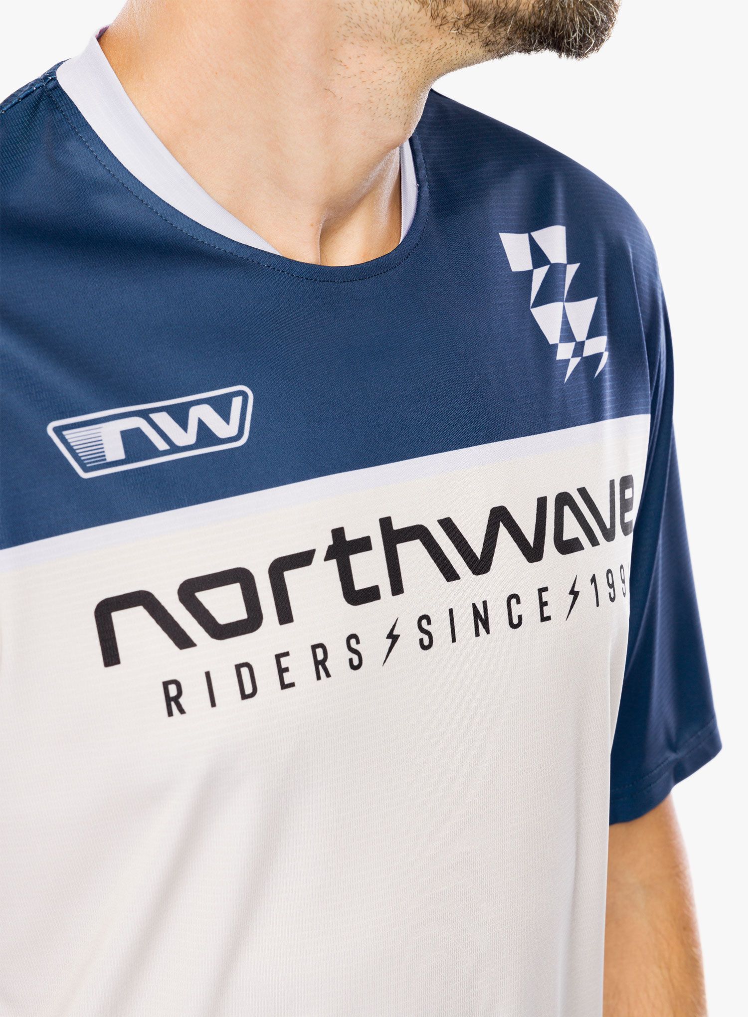 Kolesarska majica Northwave Edge 2 Jersey Short Sleeve - deep blue/light grey
