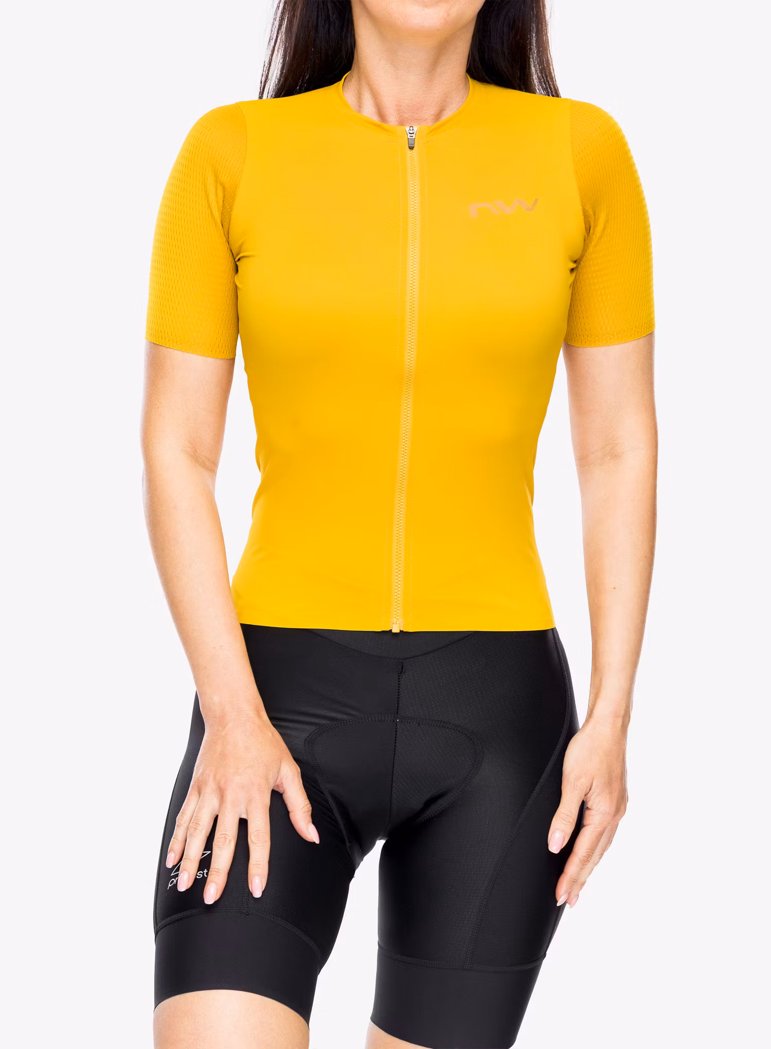Ženska kolesarska majica Northwave Extreme 2 Jersey Short Sleeve - ochre