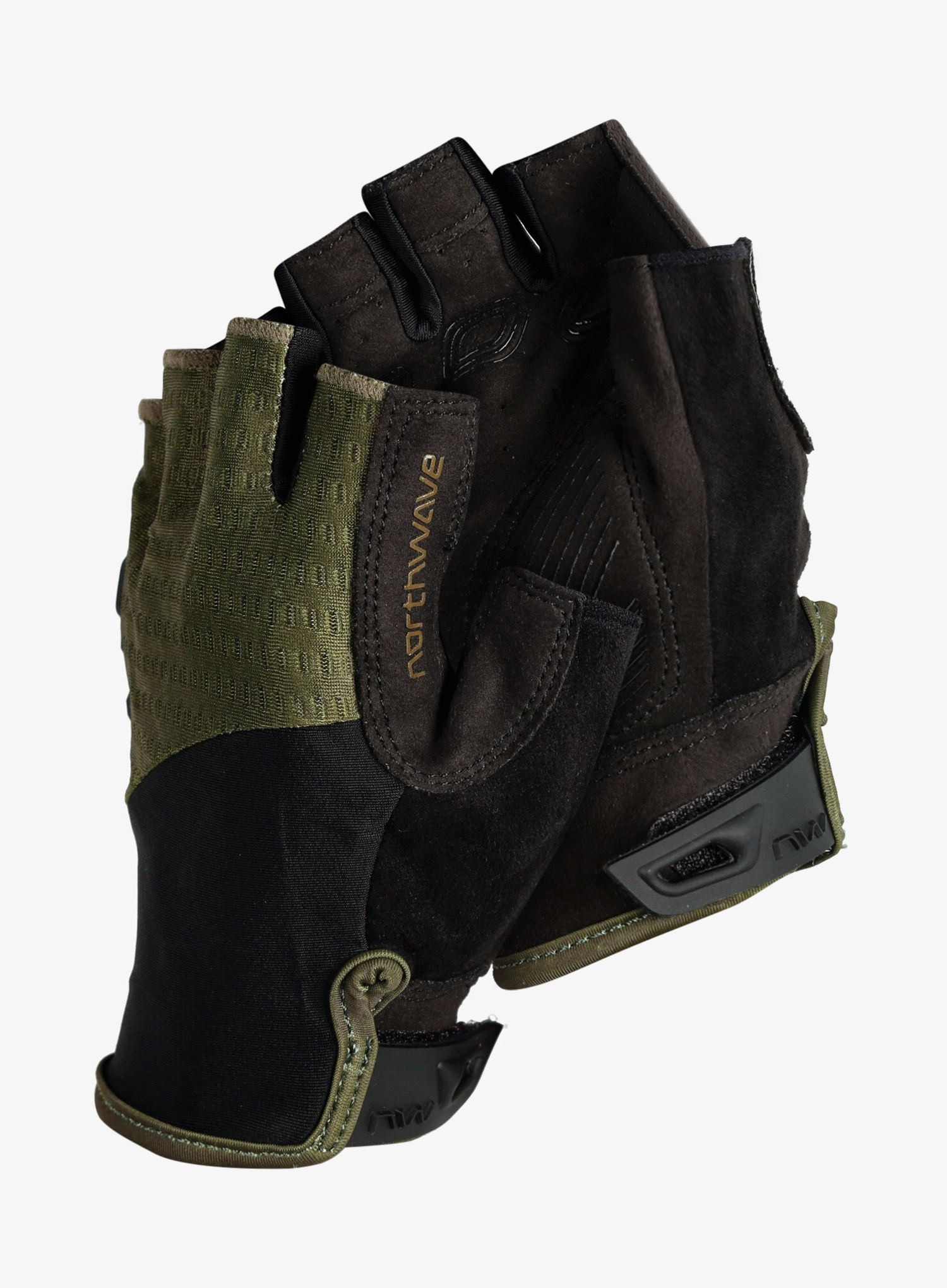 Kolesarske rokavice Northwave Fast Short Finger Glove - forest green/black