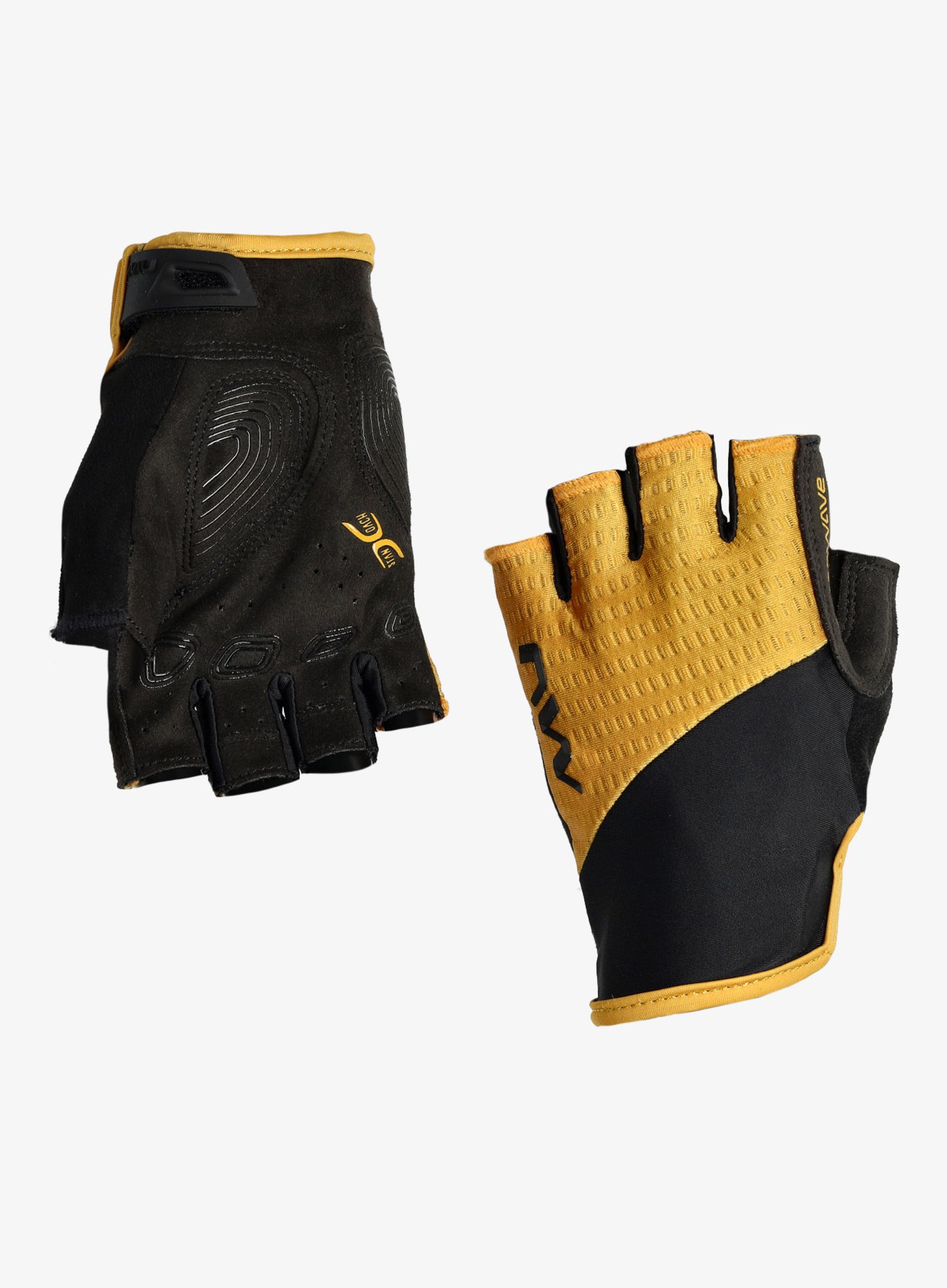 Kolesarske rokavice Northwave Fast Short Finger Glove - ochre/black