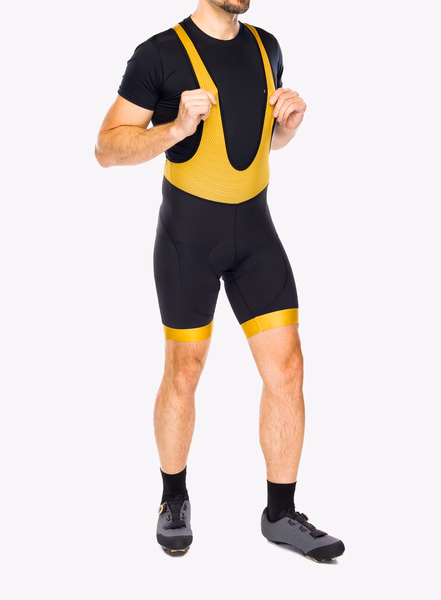 Kolesarske kratke hlače Northwave Force Evo Bibshort - black/ochre