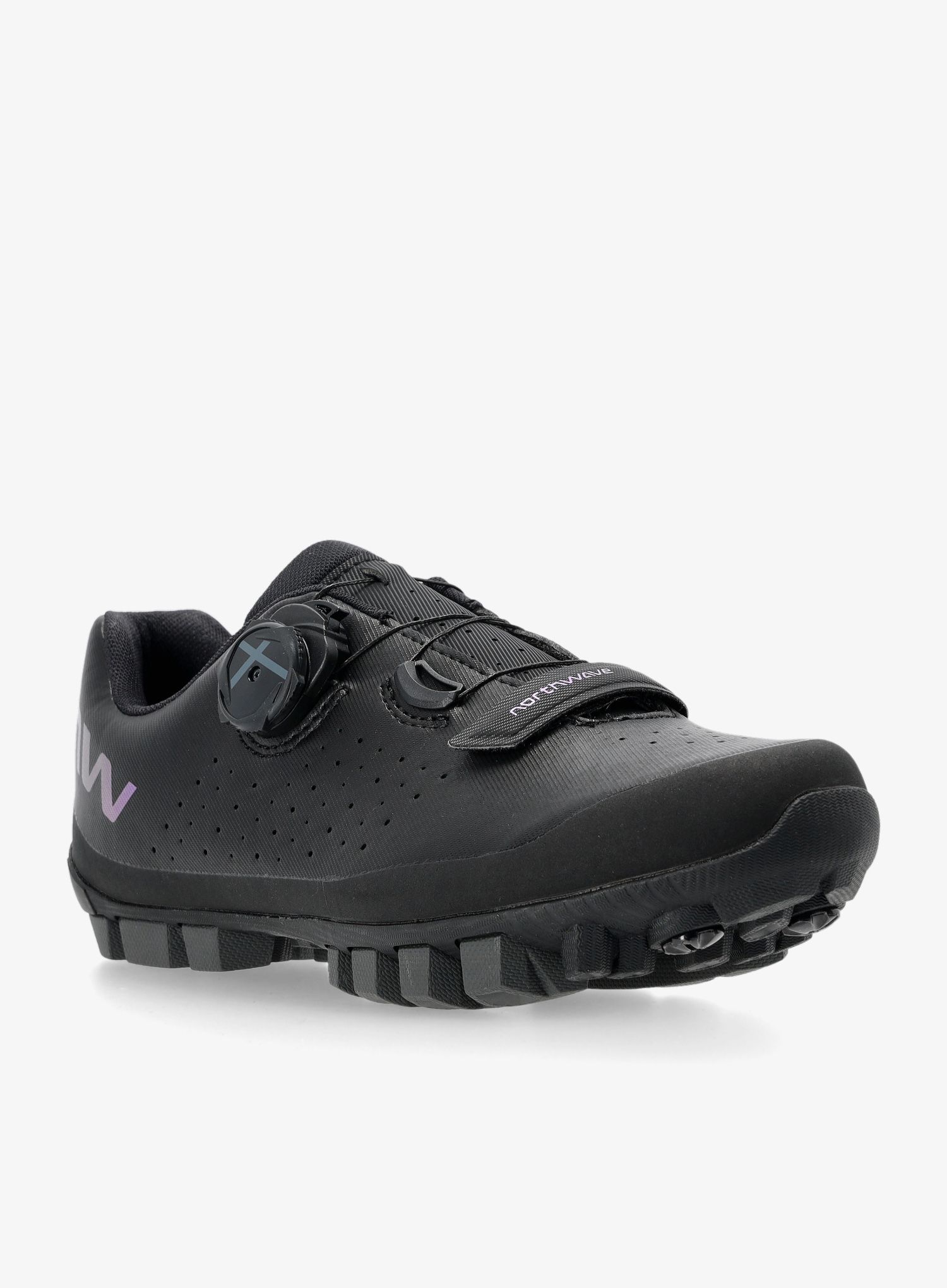Ženski kolesarski čevlji Northwave Hammer Plus - black/iridescent