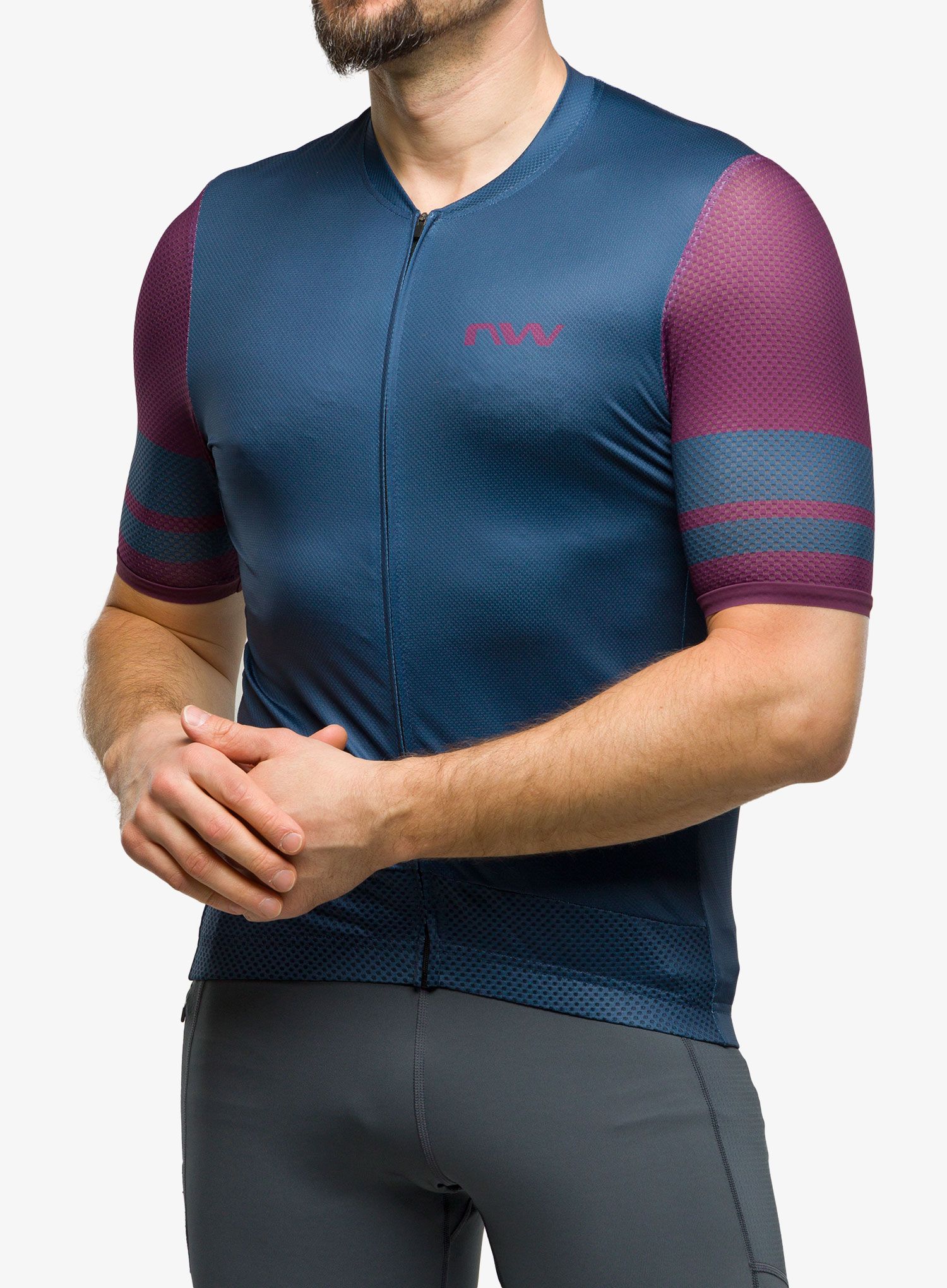 Kolesarska majica Northwave Storm Air Jersey Short Sleeve  - deep blue/purple