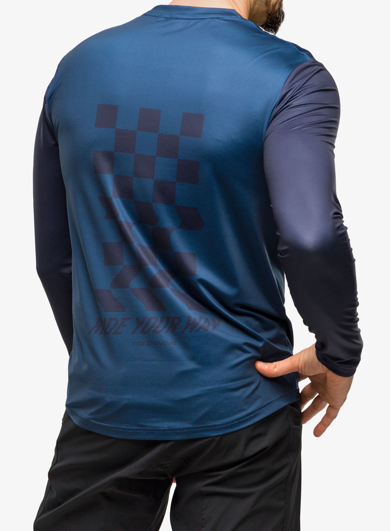 Kolesarska jopa Northwave Xtrail 2 Jersey Long Sleeve  - deep blue