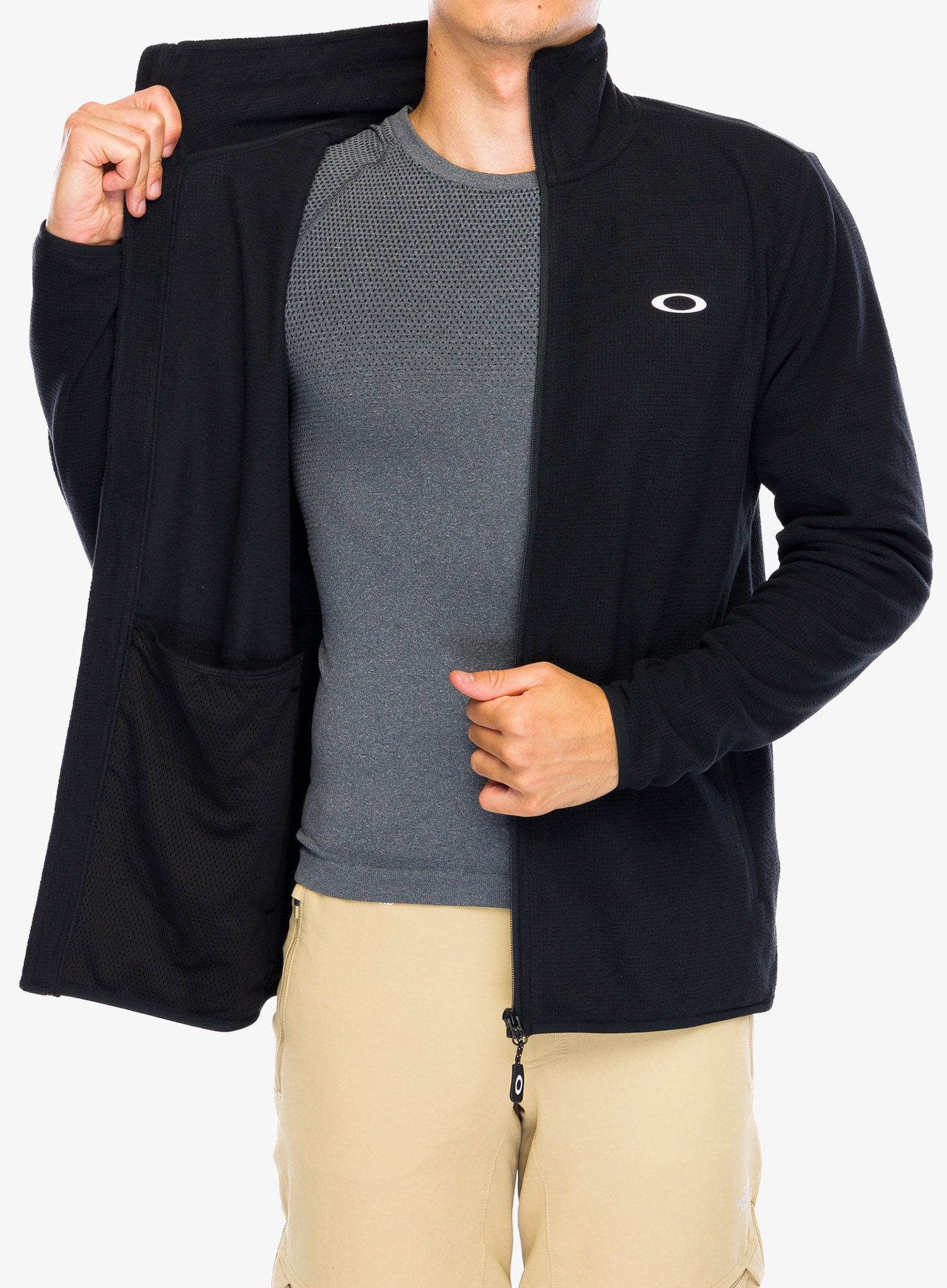 Flis Oakley Alpine Full Zip Sweatshirt - blackout