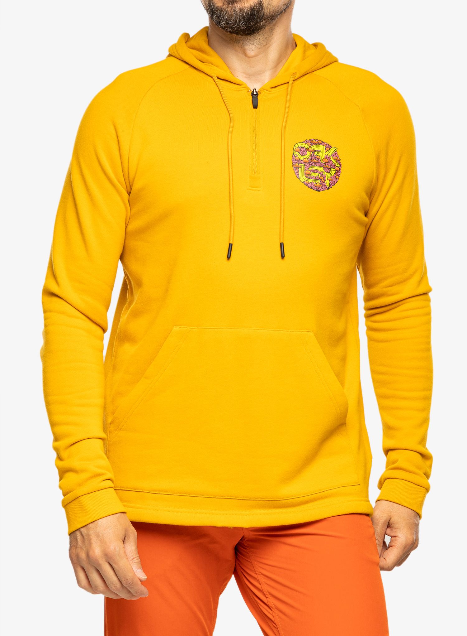 Jopica s kapuco Oakley Agaricus Nassa 1/4 Zip Hoodie - amber yellow