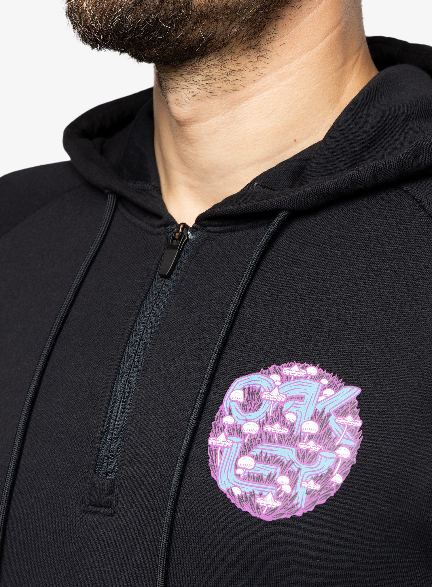 Jopica s kapuco Oakley Agaricus Nassa 1/4 Zip Hoodie - blackout