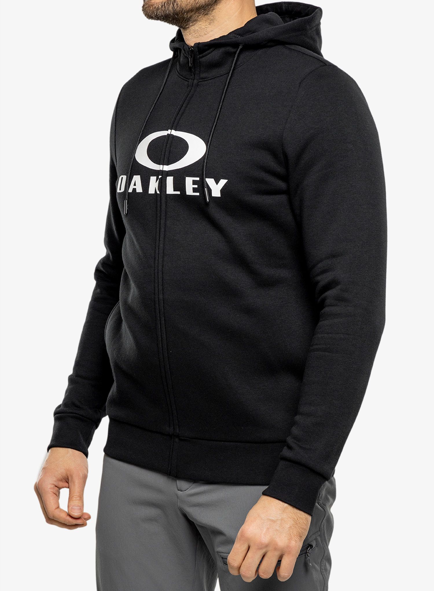 Jopica s kapuco Oakley Bark Fz Hoodie 2.0 - black/white