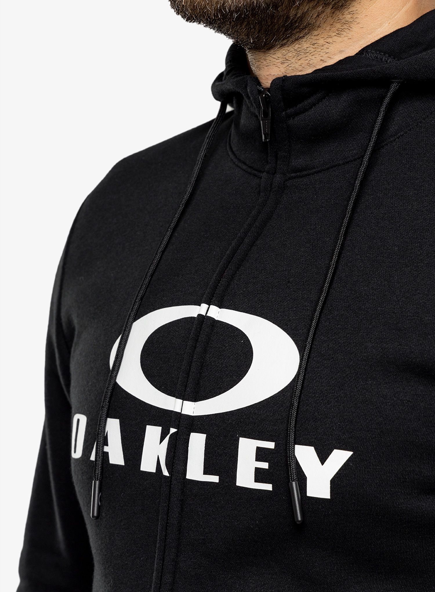 Jopica s kapuco Oakley Bark Fz Hoodie 2.0 - black/white