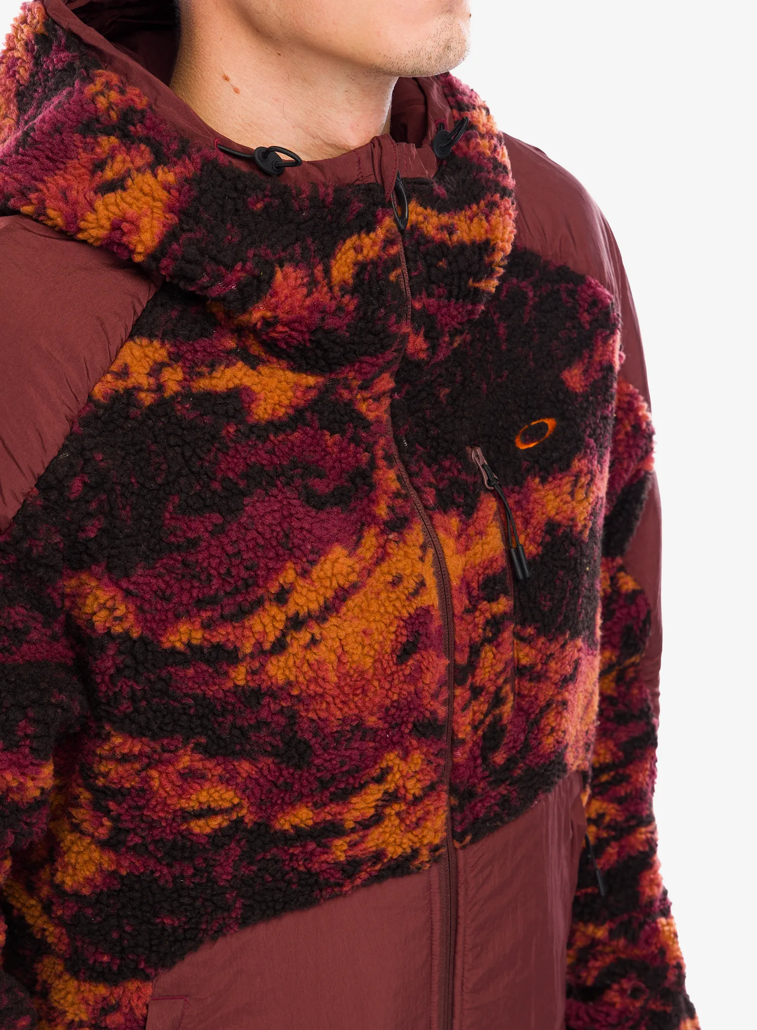Flis Oakley Caribou Full Zip Sherpa - tiger camo red