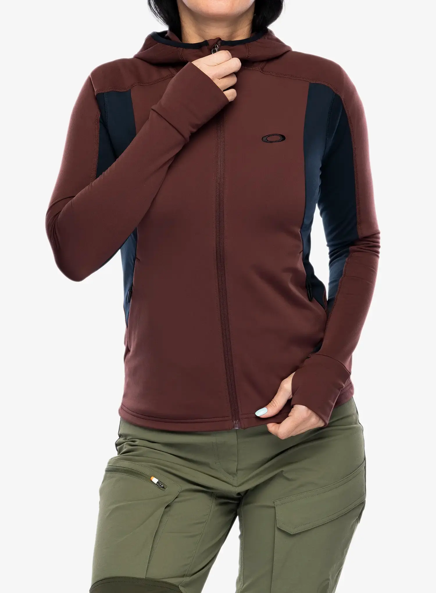 Jopica s kapuco Oakley Drift Tech Fleece - blackout/grenache