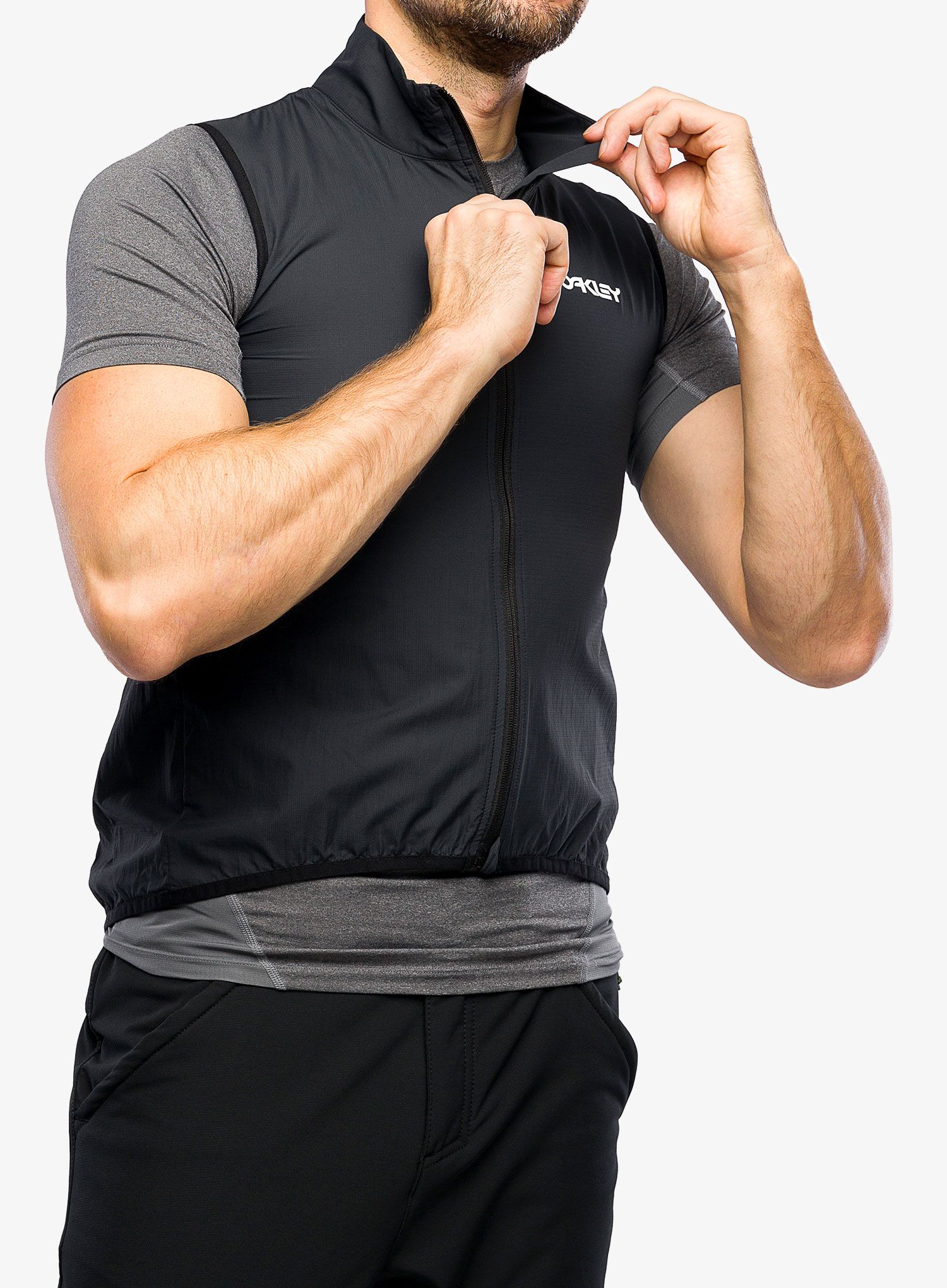 Moški brezrokavnik Oakley Elements Pkble Vest - blackout