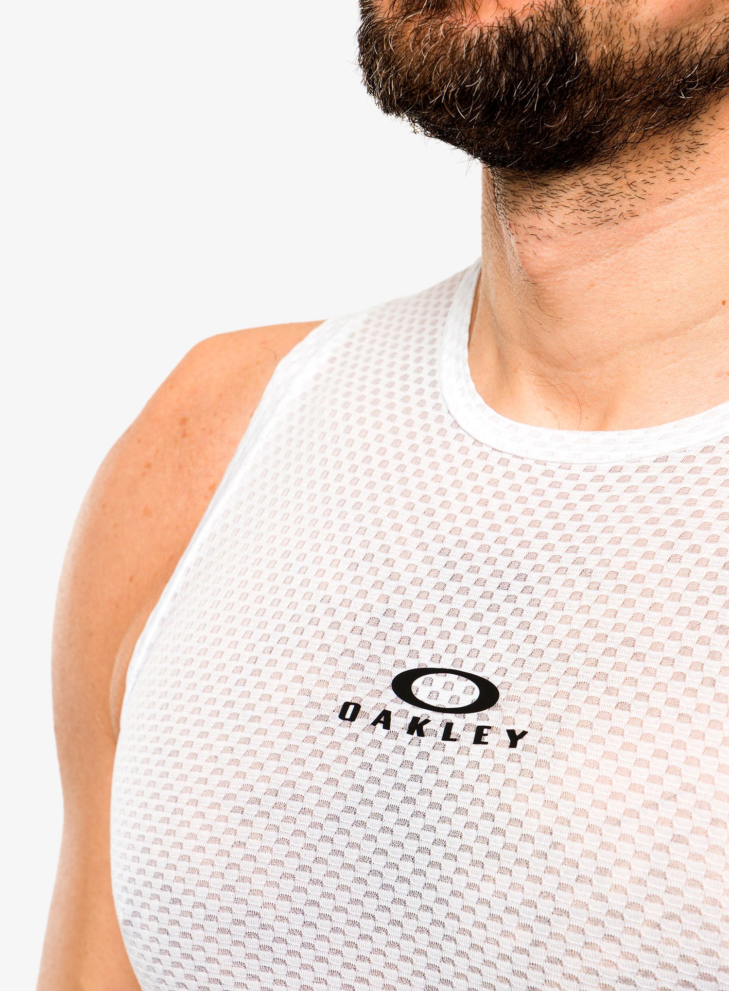 Kolesarska majica Oakley Endurance Base Layer Sleeveless - white