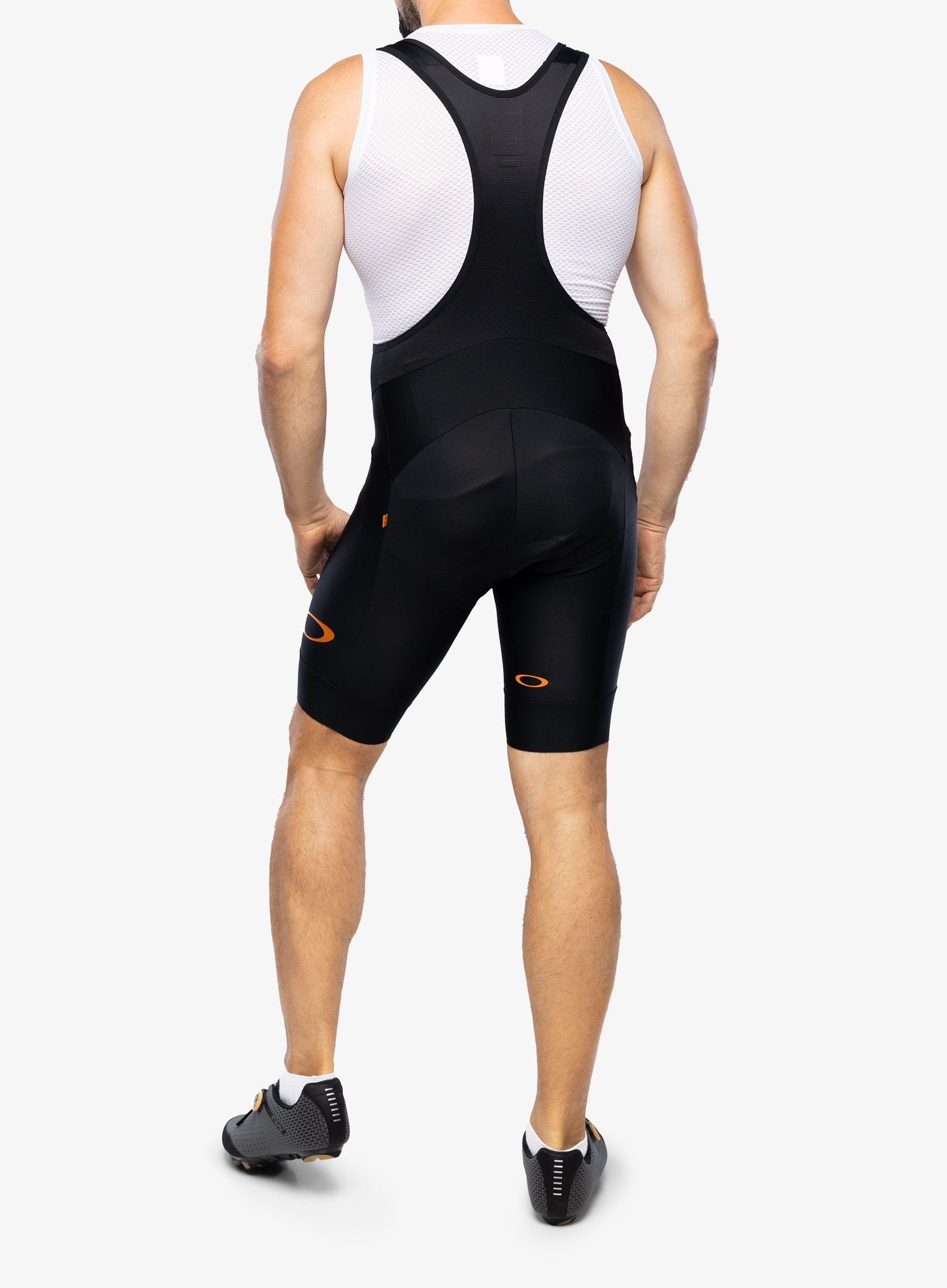 Kolesarske kratke hlače z vložkom Oakley Endurance Mix Bib - black/orange