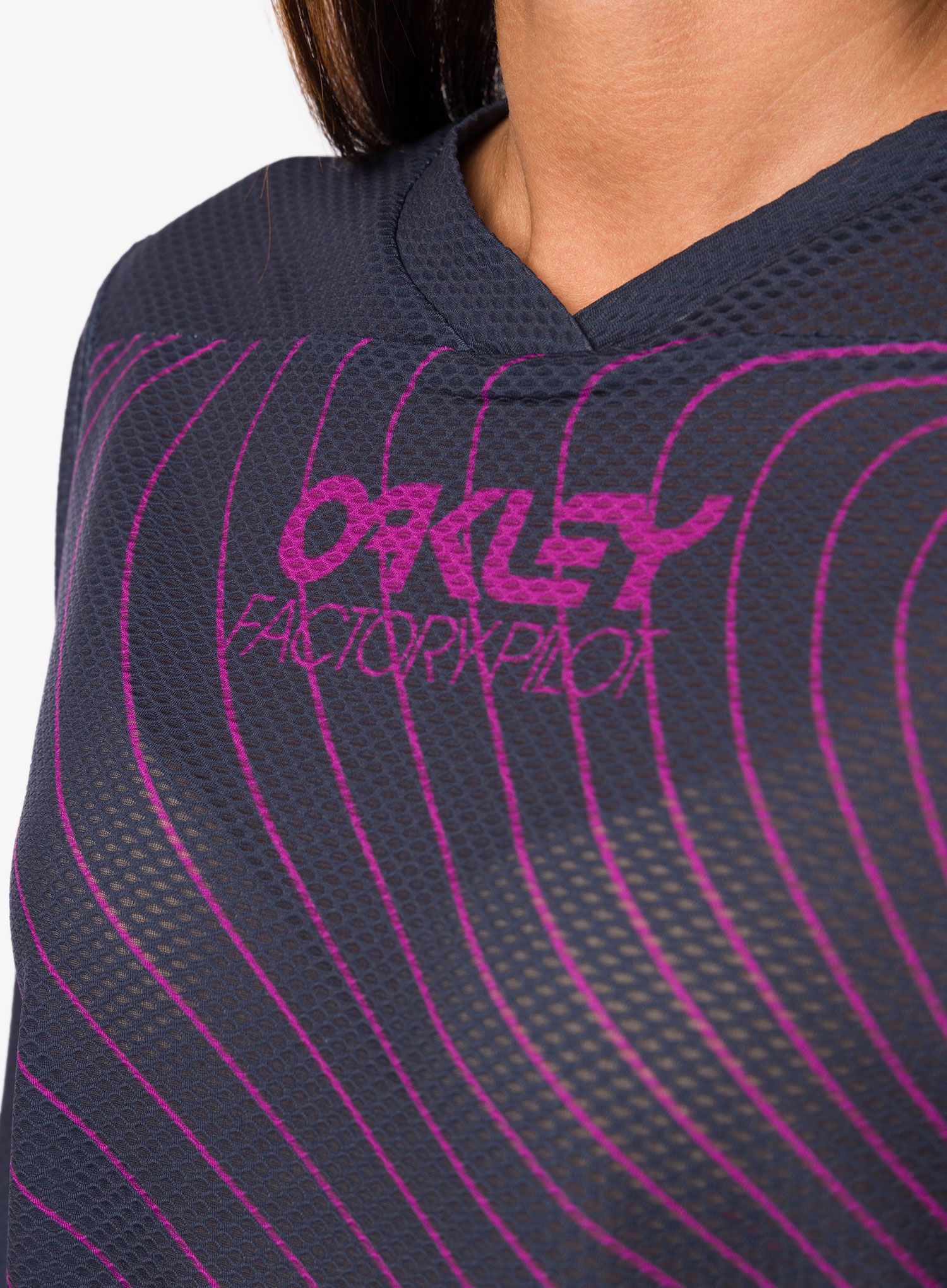 Ženska kolesarska jopa Oakley Factory Pilot RC L/S Jersey - fathom