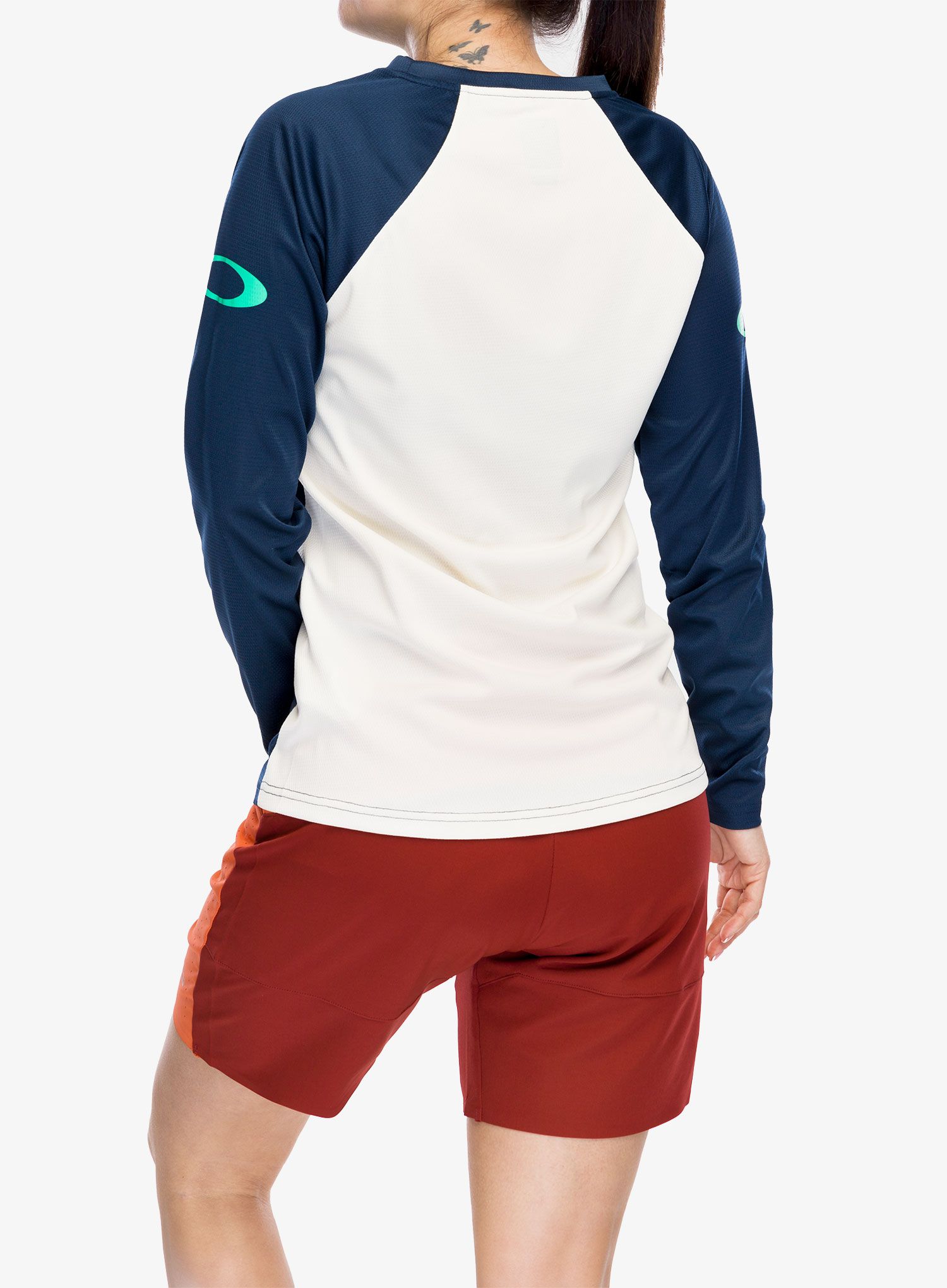 Ženska kolesarska jopa Oakley Free Ride LS Jersey - team navy