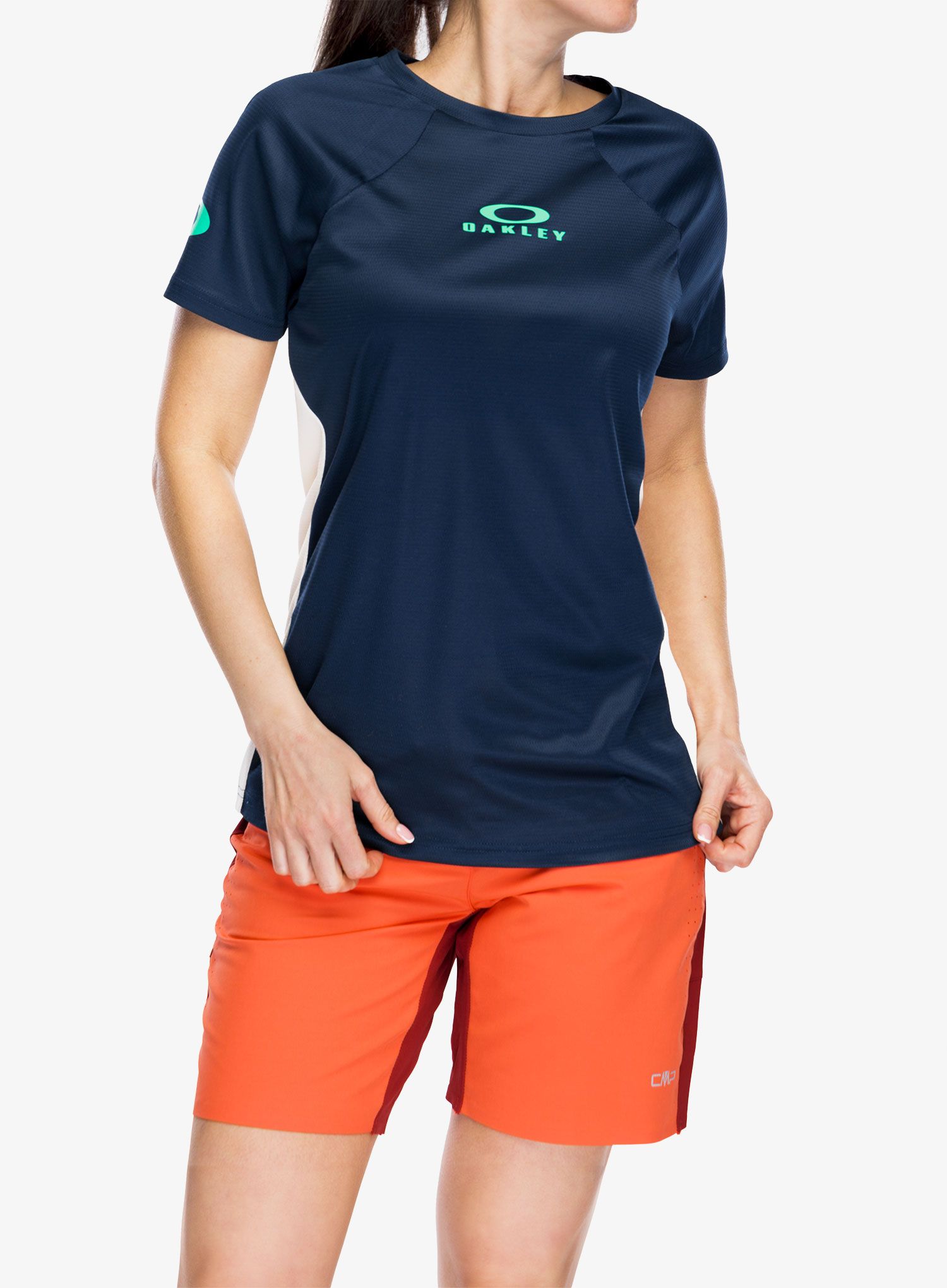 Ženska kolesarska majica Oakley Free Ride SS Jersey - team navy