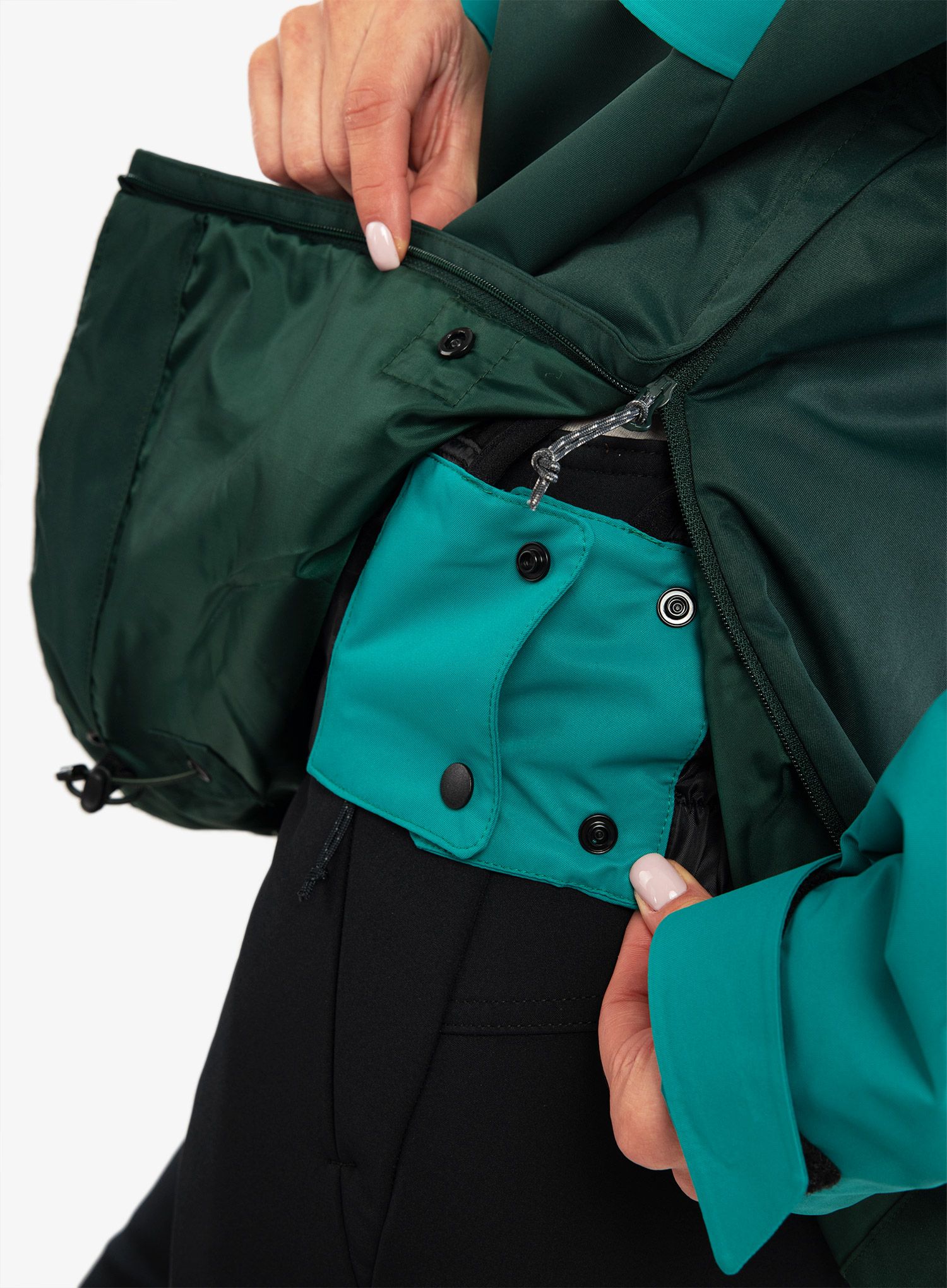 Ženska smučarska jakna Oakley Holly Anorak - hunter green/green lake