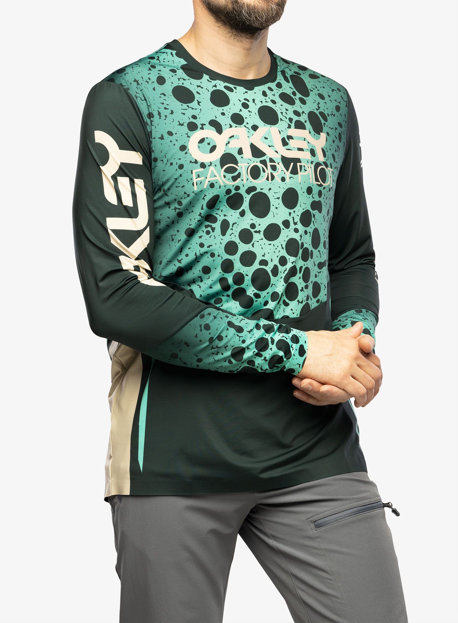 Kolesarska jopa Oakley Maven RC L/S Jersey - green frog