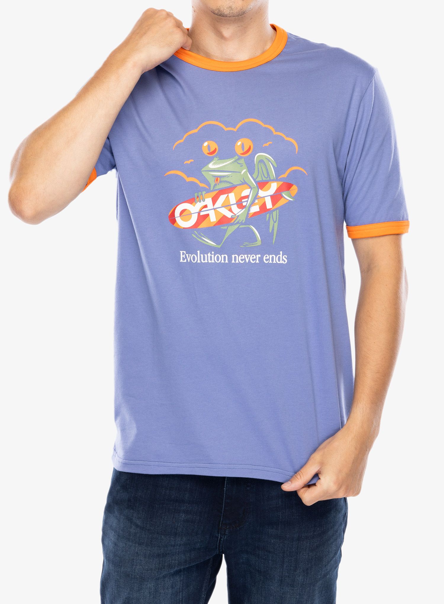 Bombažna majica Oakley Never Ends Tee - new lilac