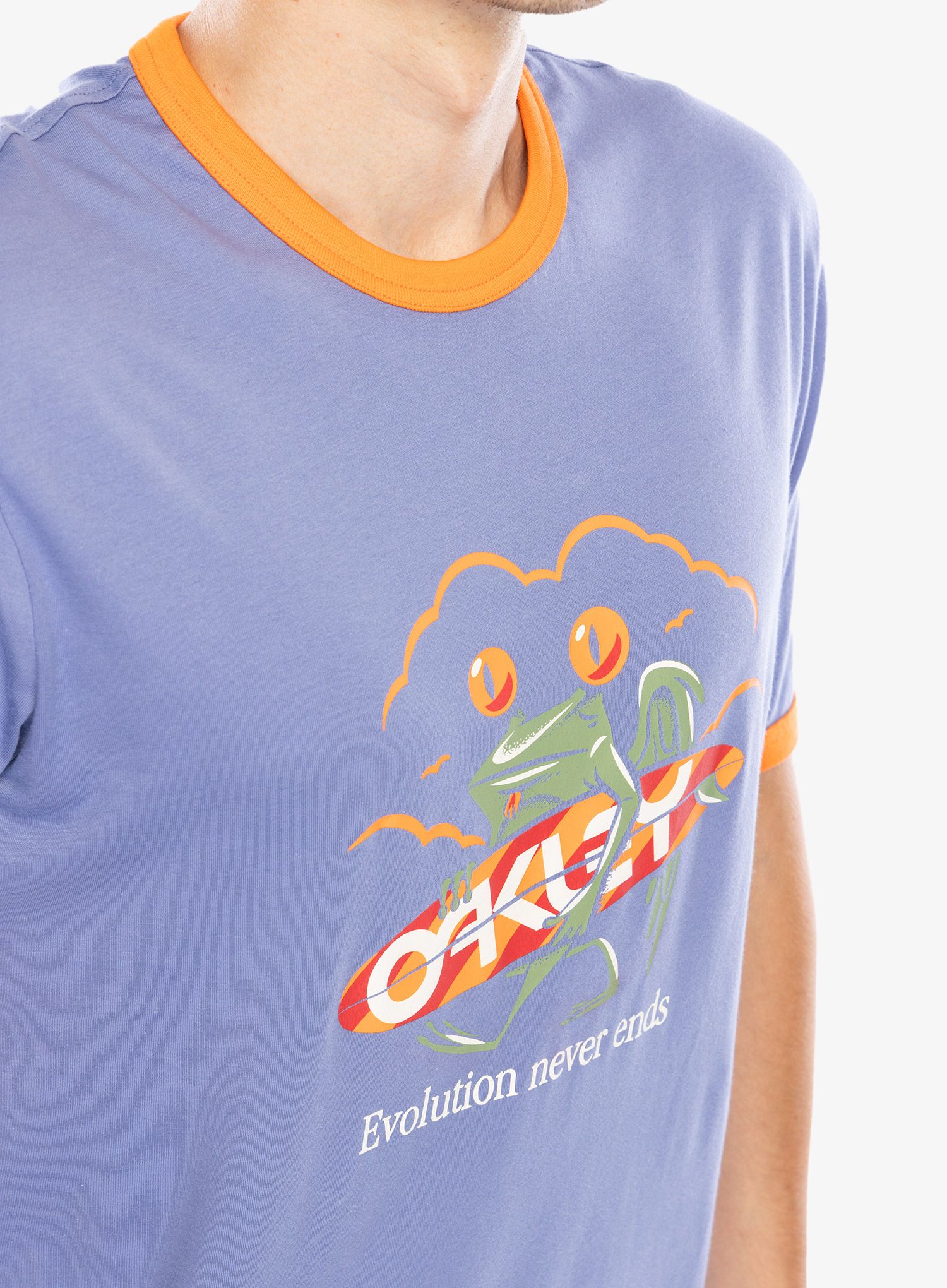 Bombažna majica Oakley Never Ends Tee - new lilac