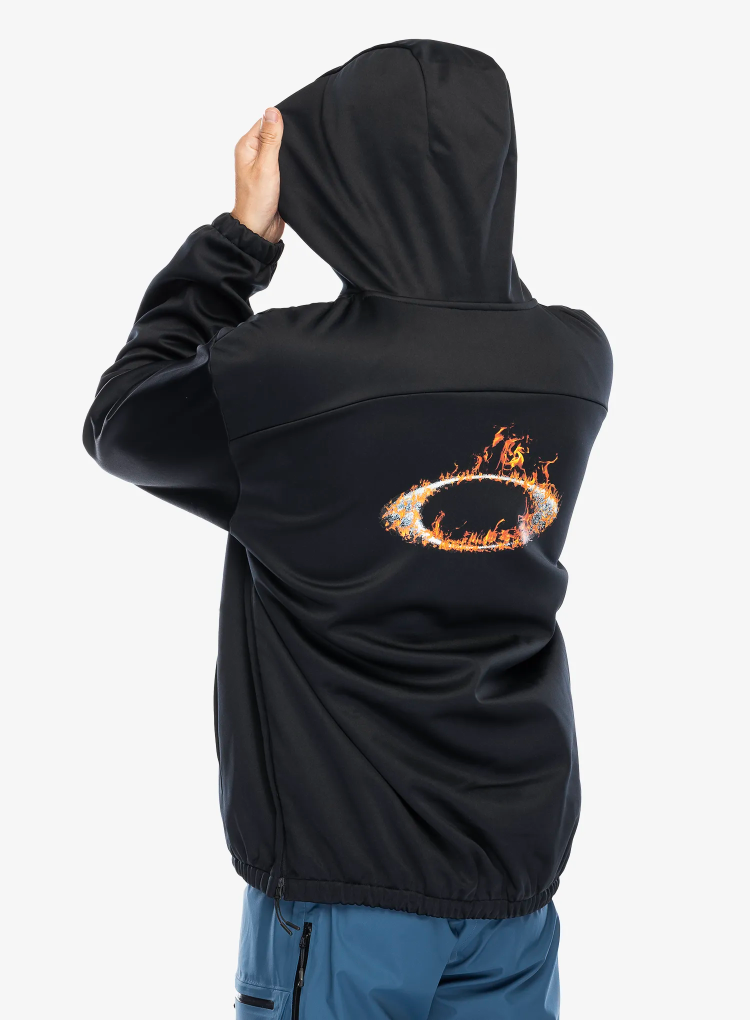 Jopica s kapuco Oakley Solar Rail Softshell Hoodie - blackout