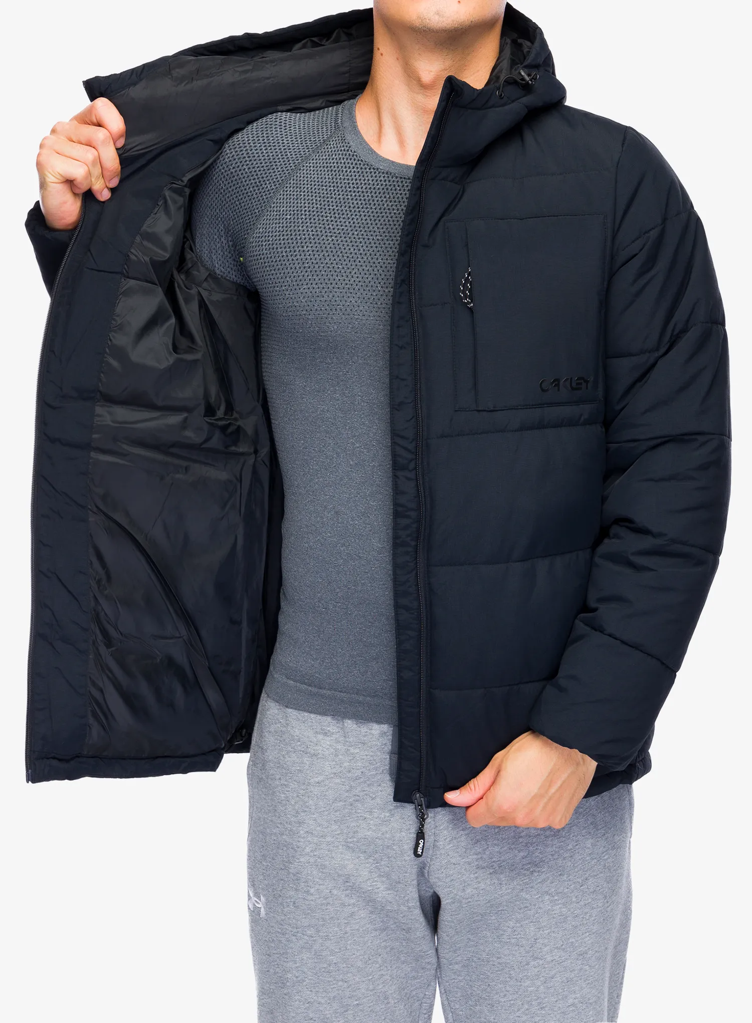 Sintetična jakna Oakley Tahoe Puffy RC Jacket - blackout
