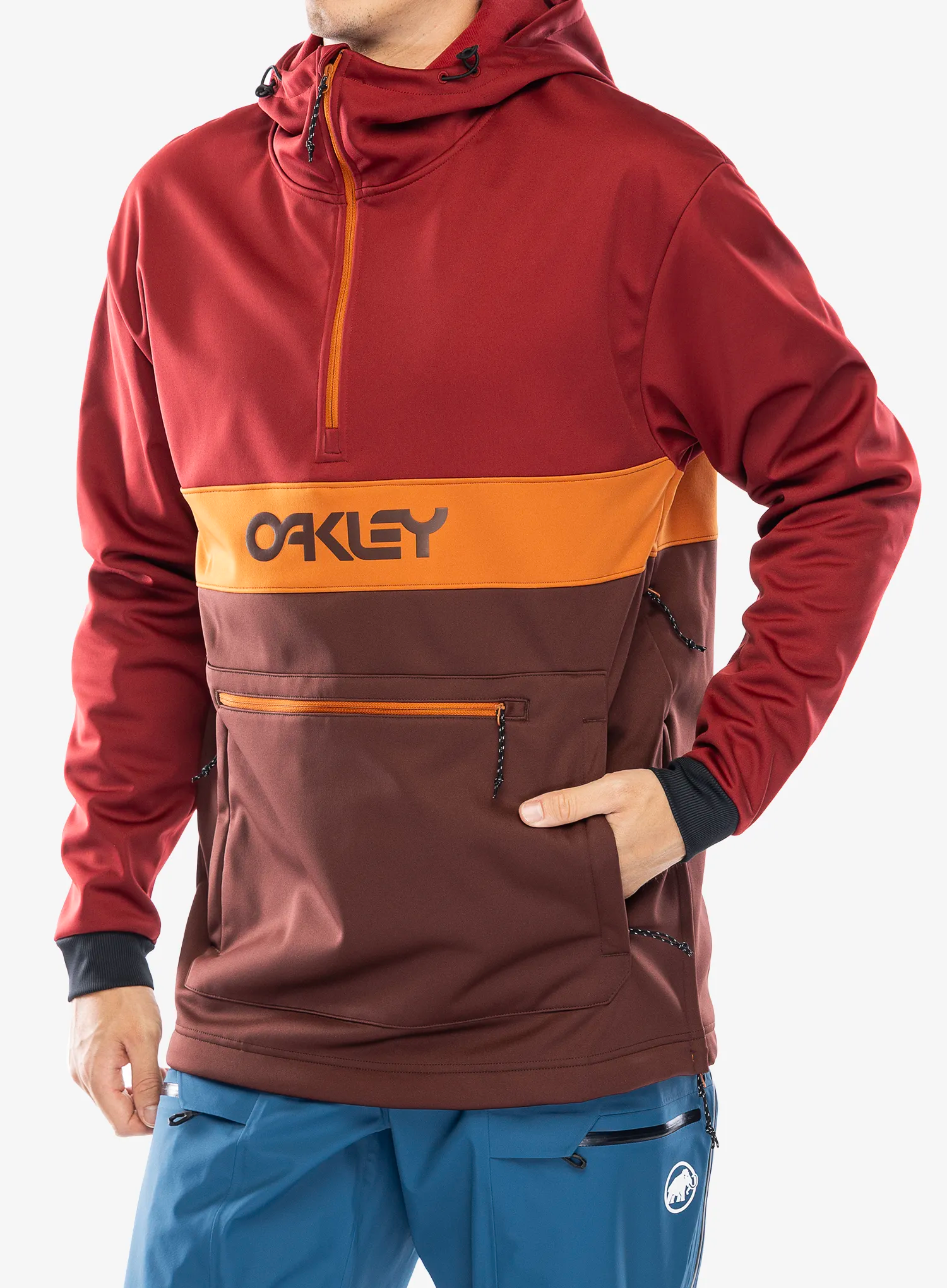 Smučarska jakna Oakley Tnp Nose Grab Softshell Hoodie - grenache/iron red