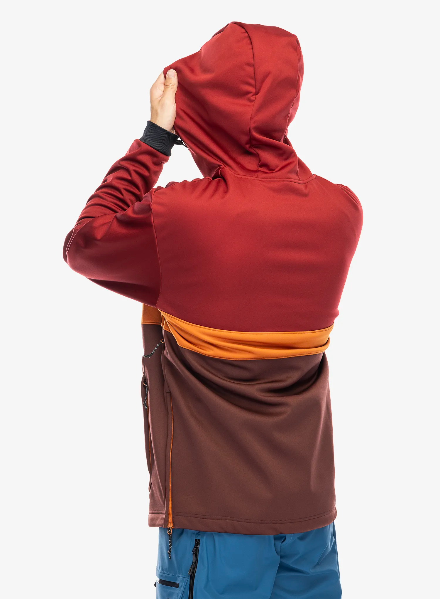 Smučarska jakna Oakley Tnp Nose Grab Softshell Hoodie - grenache/iron red