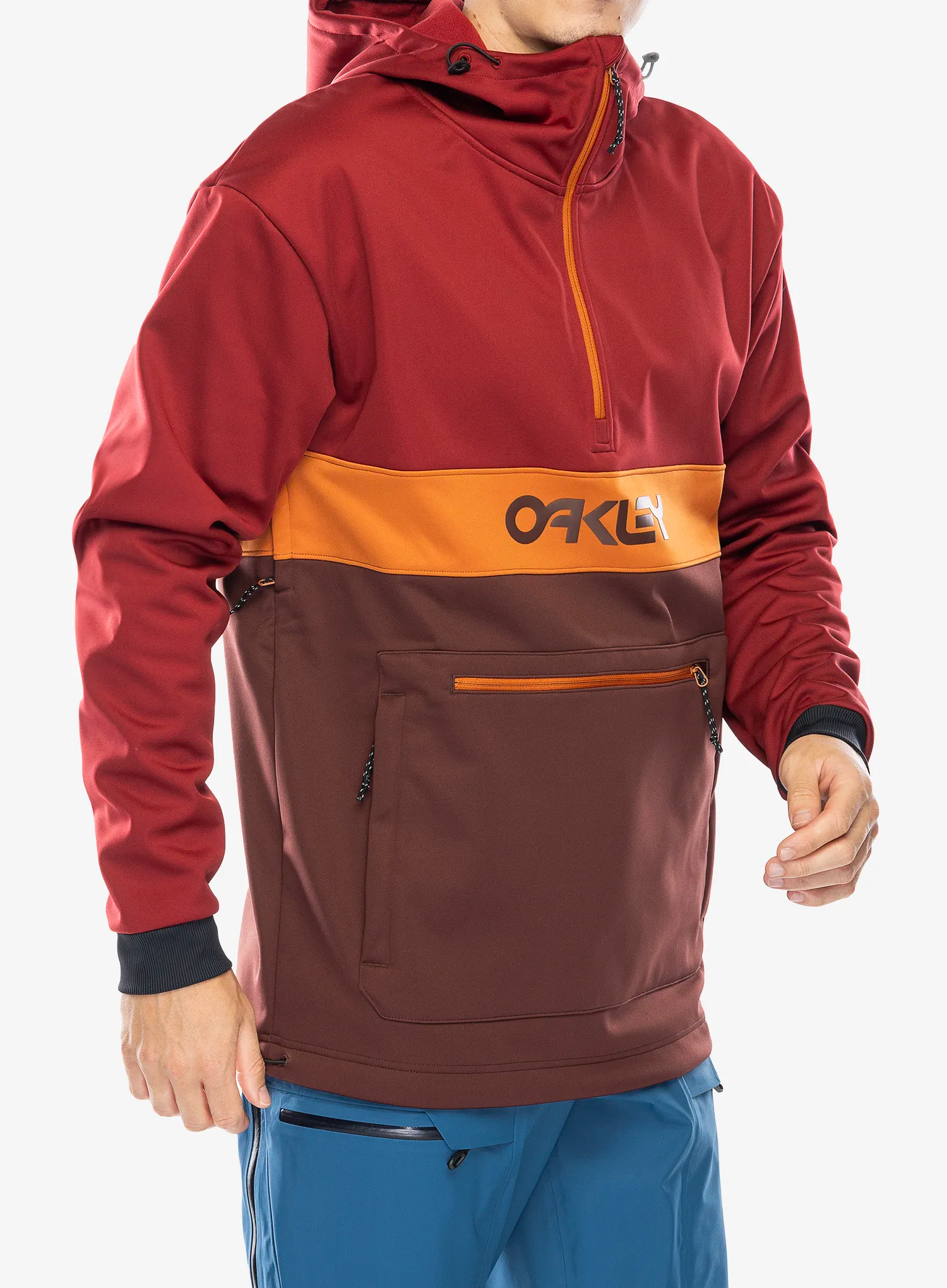 Smučarska jakna Oakley Tnp Nose Grab Softshell Hoodie - grenache/iron red