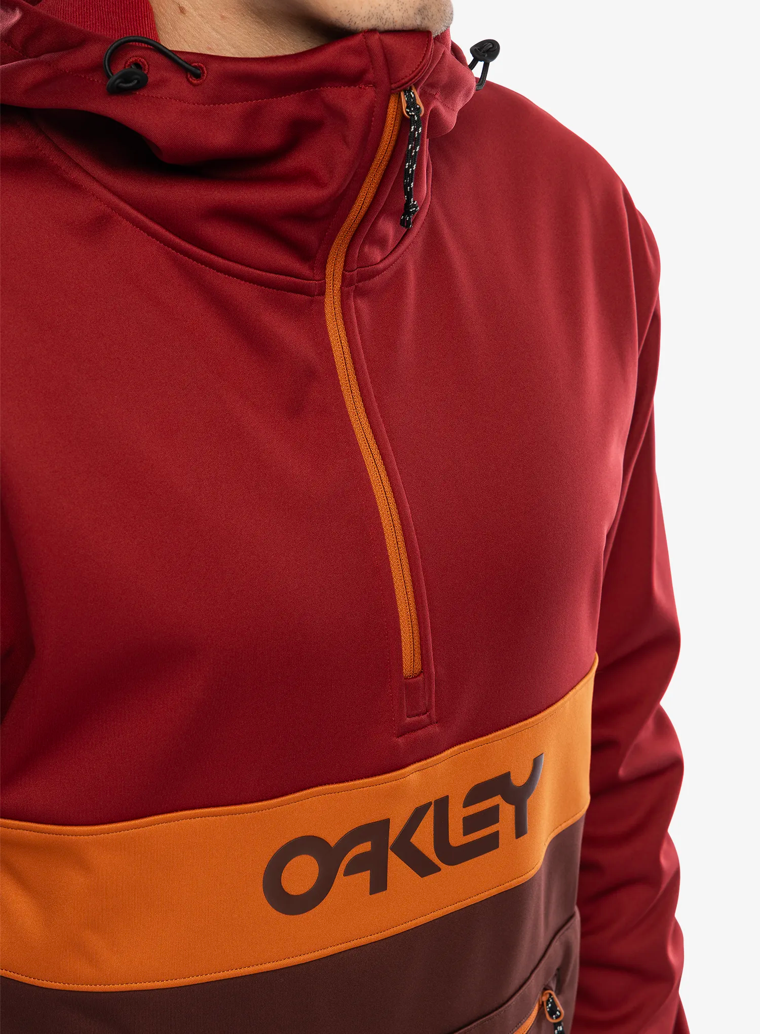 Smučarska jakna Oakley Tnp Nose Grab Softshell Hoodie - grenache/iron red