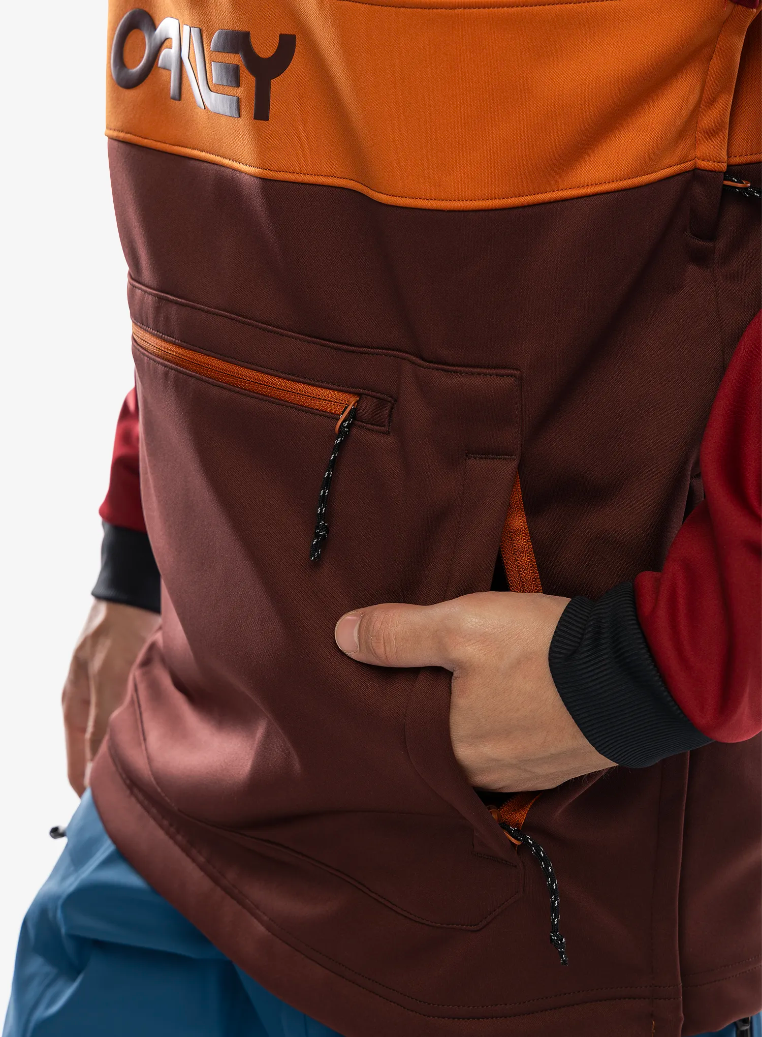 Smučarska jakna Oakley Tnp Nose Grab Softshell Hoodie - grenache/iron red