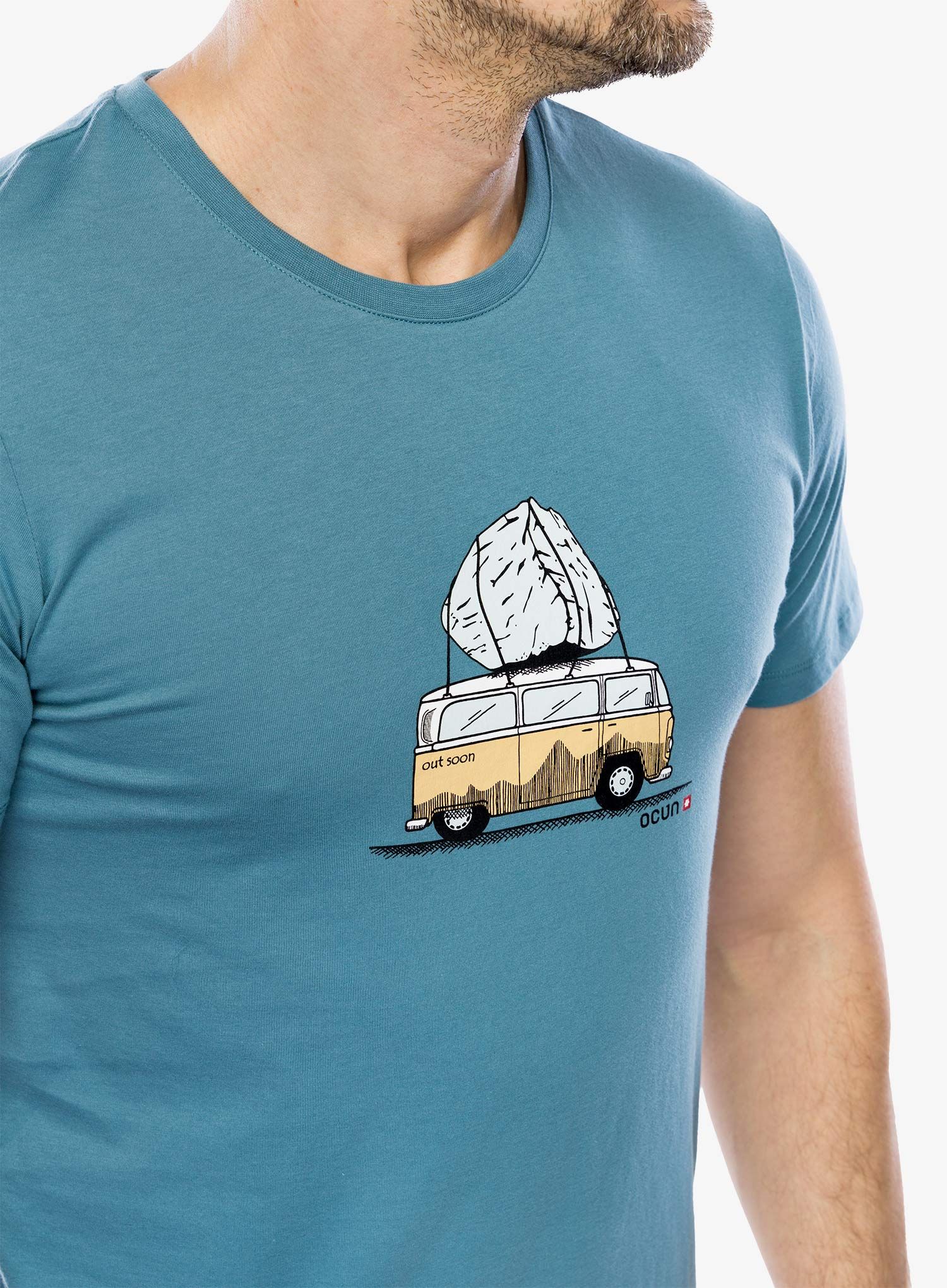 Majica Ocun Classic T Bus-Stone - blue hydro