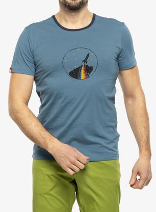 Bombažna majica Ocun Classic T Organic Rainbow Rocket - bluestone