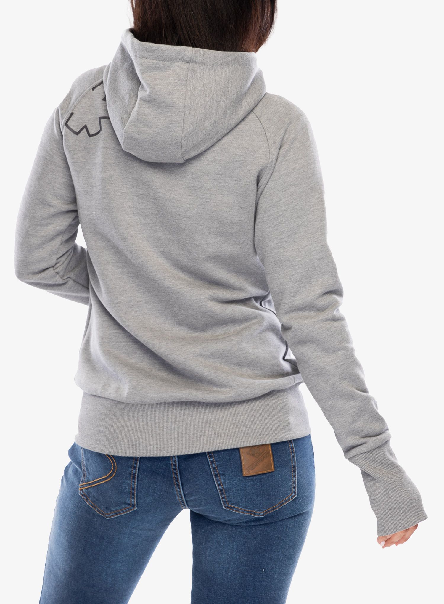 Ženska jopica z zadrgo Ocun Hoodie Zipper - grey paloma/silverscone