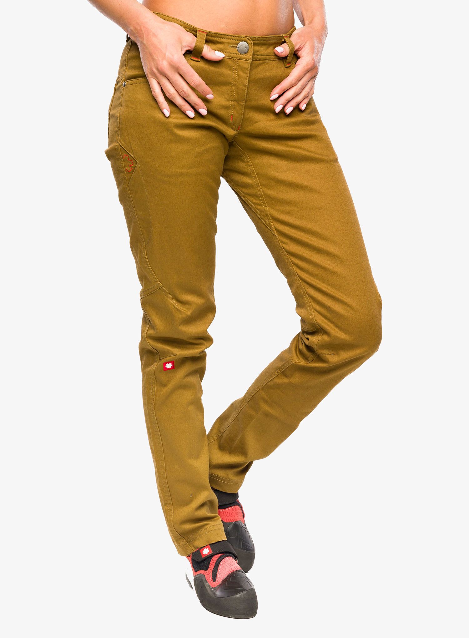 Ženske plezalne hlače Ocun Kaira Pants - brown breen