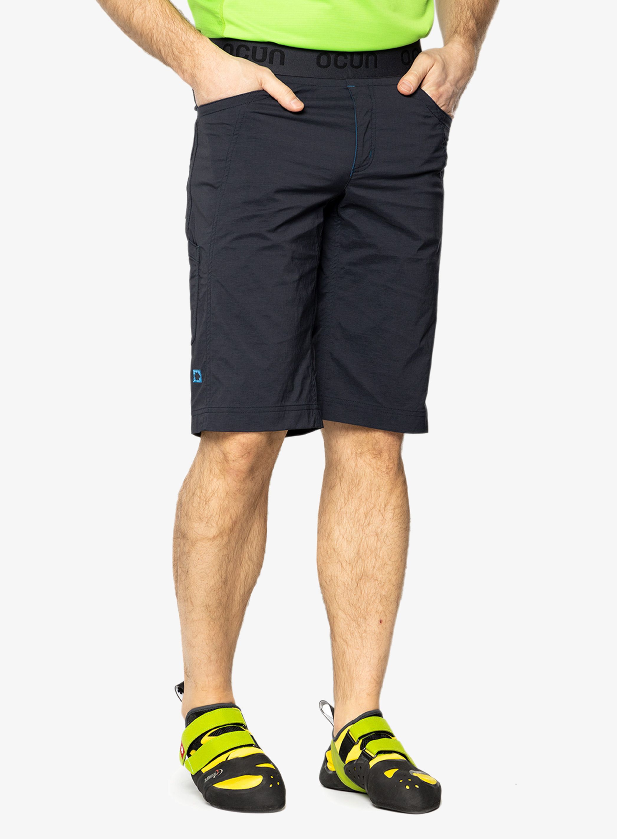 Moške plezalne kratke hlače Ocun Mania Eco Shorts - anthracite dark navy