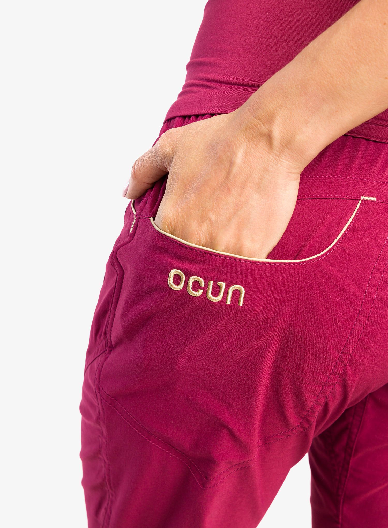 Ženske plezalne hlače Ocun Noya Pants - wine rhododendron