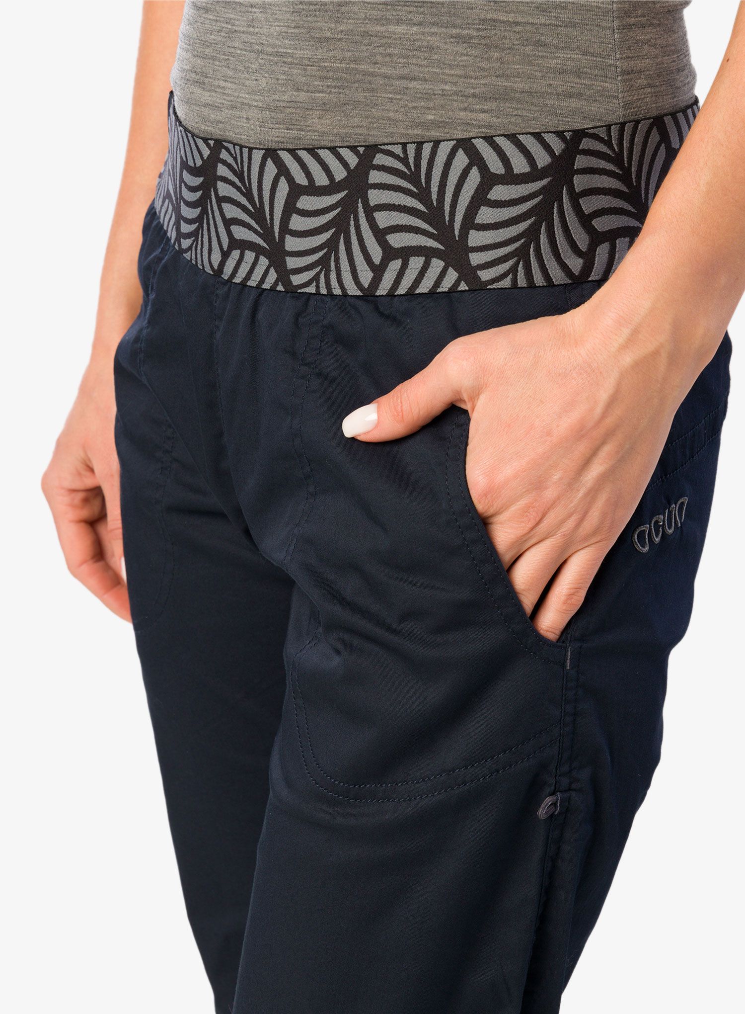 Ženske plezalne hlače Ocun Pantera Organic Pants - anthracite dark navy