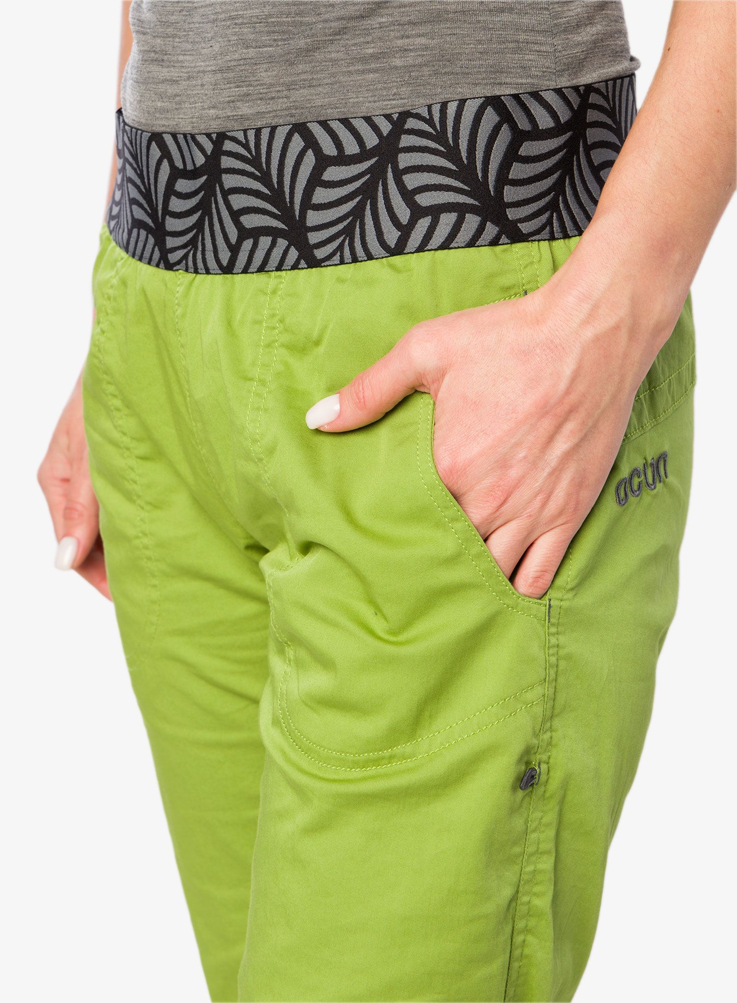 Ženske plezalne hlače Ocun Pantera Organic Pants - green peridot