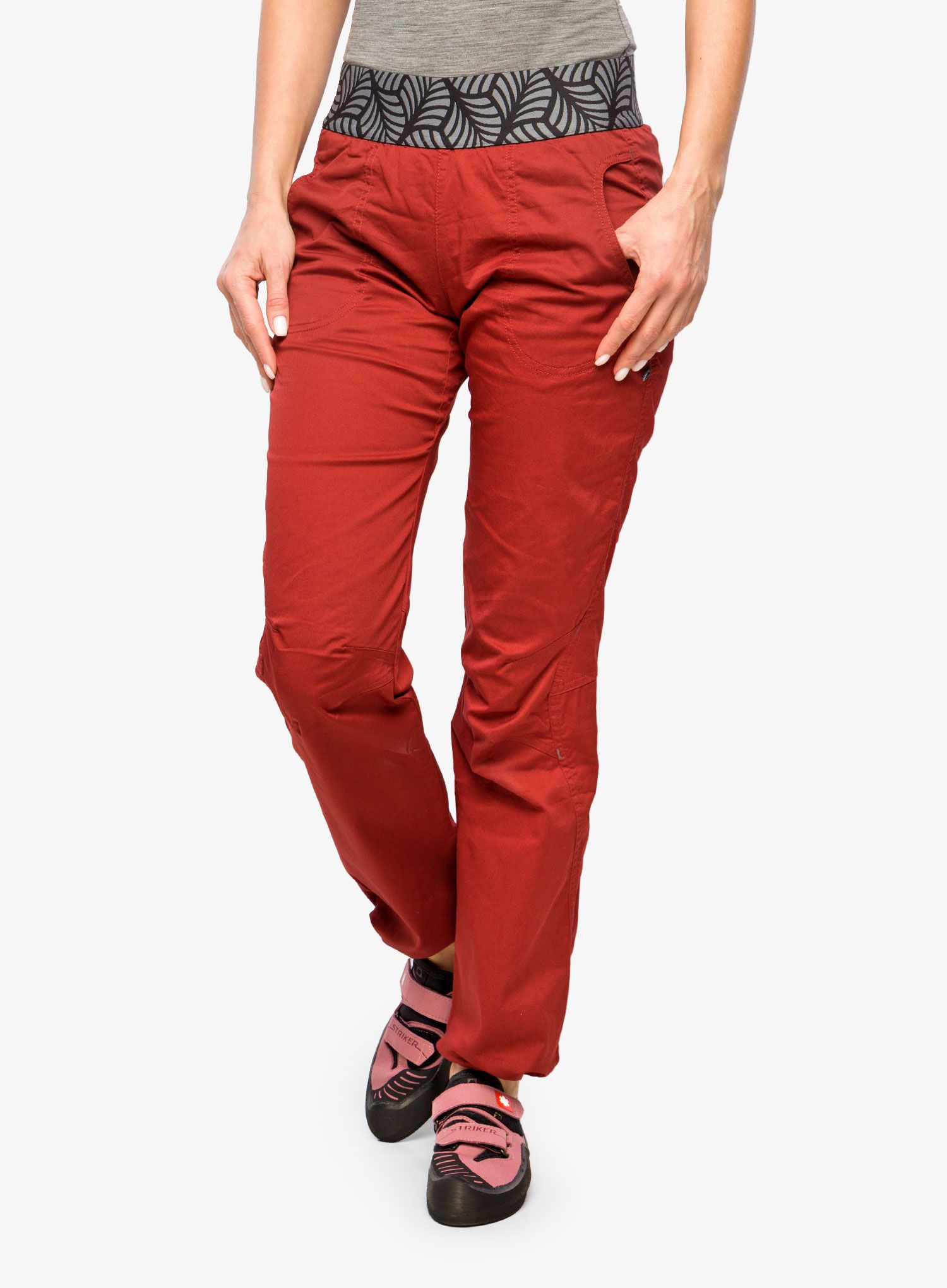 Ženske plezalne hlače Ocun Pantera Organic Pants - wine syrah