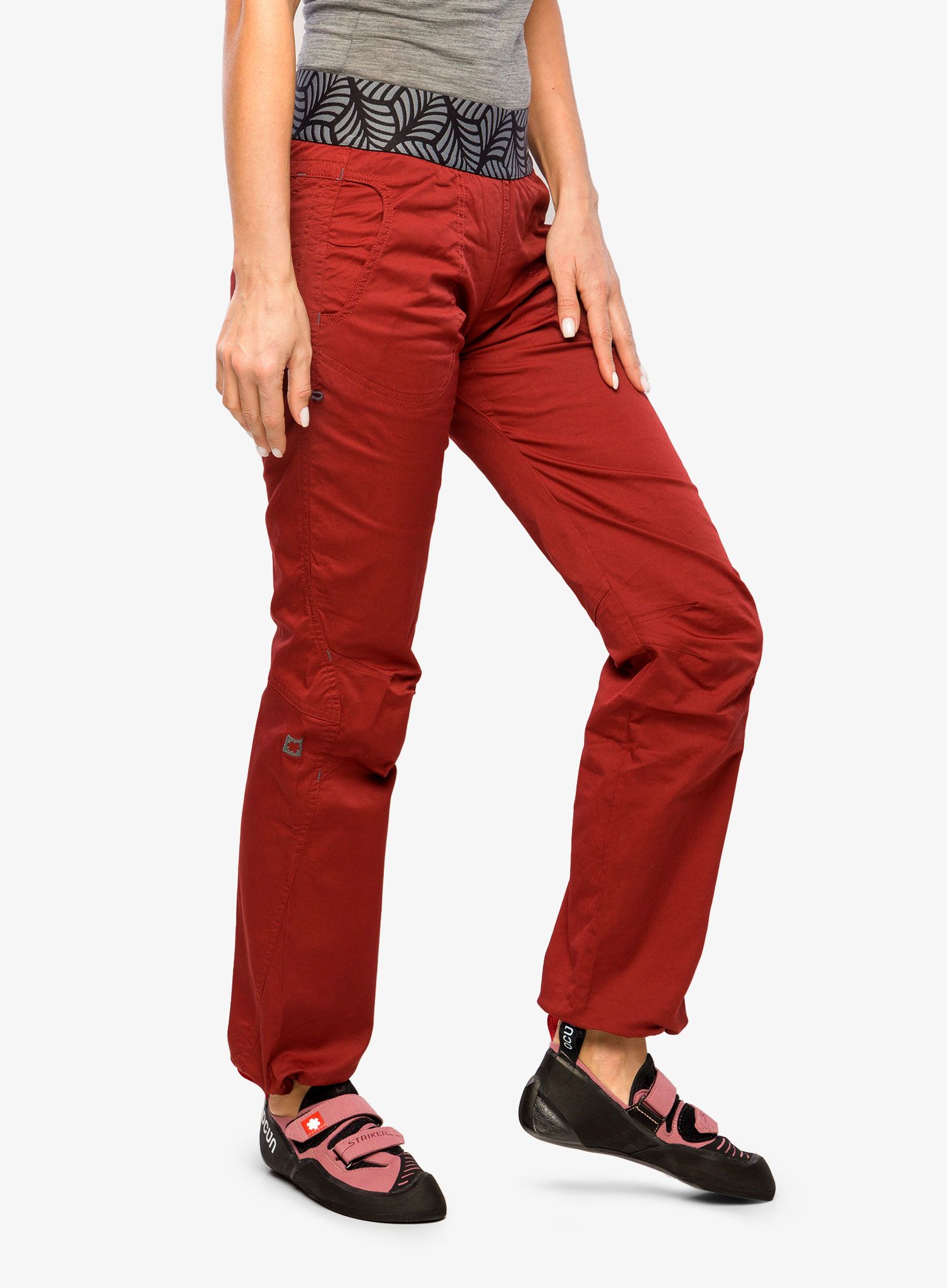 Ženske plezalne hlače Ocun Pantera Organic Pants - wine syrah