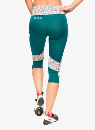 Plezalne pajkice Ocun Rhea 3/4 Leggings - green deep teal