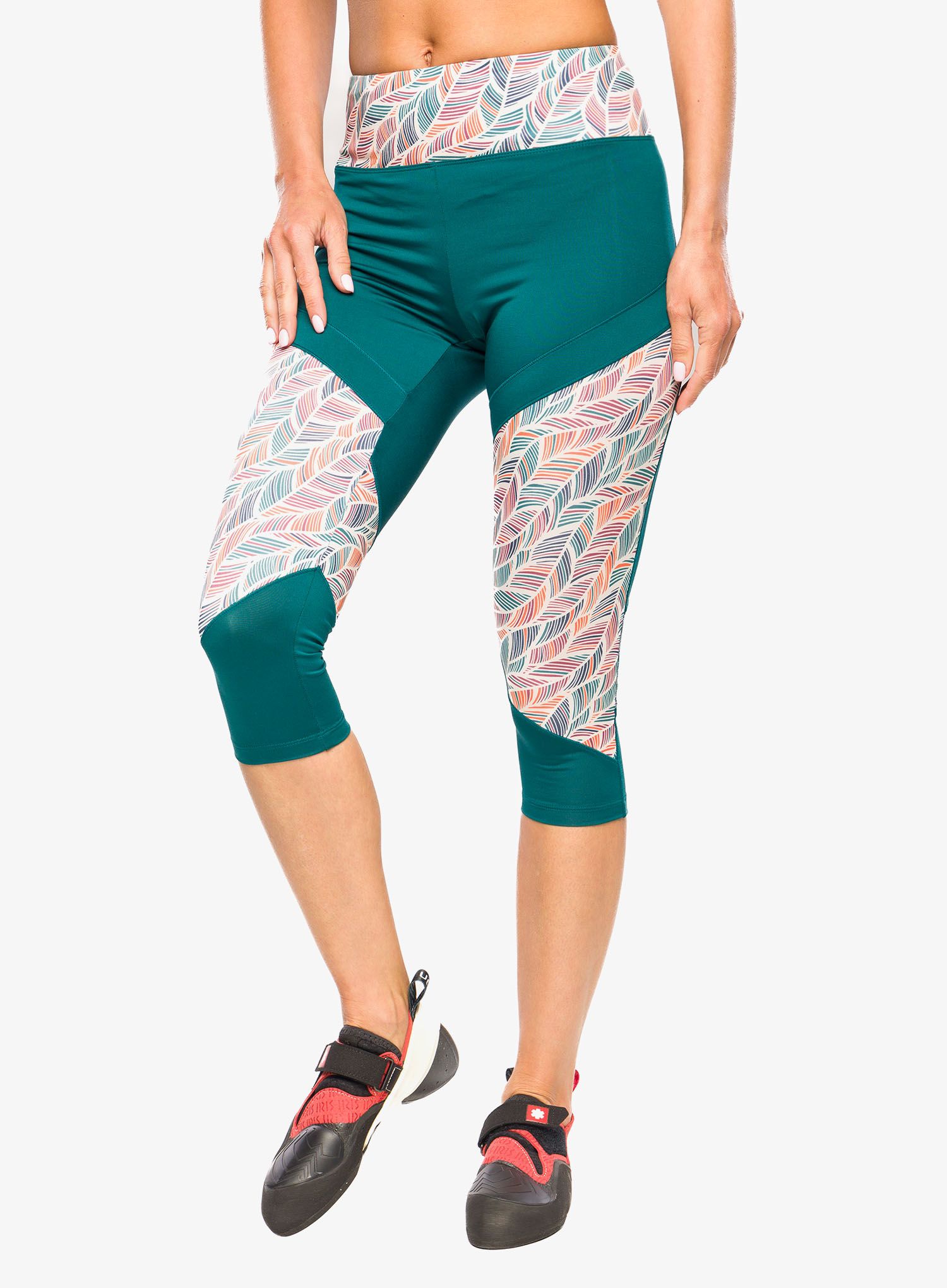Plezalne pajkice Ocun Rhea 3/4 Leggings - green deep teal