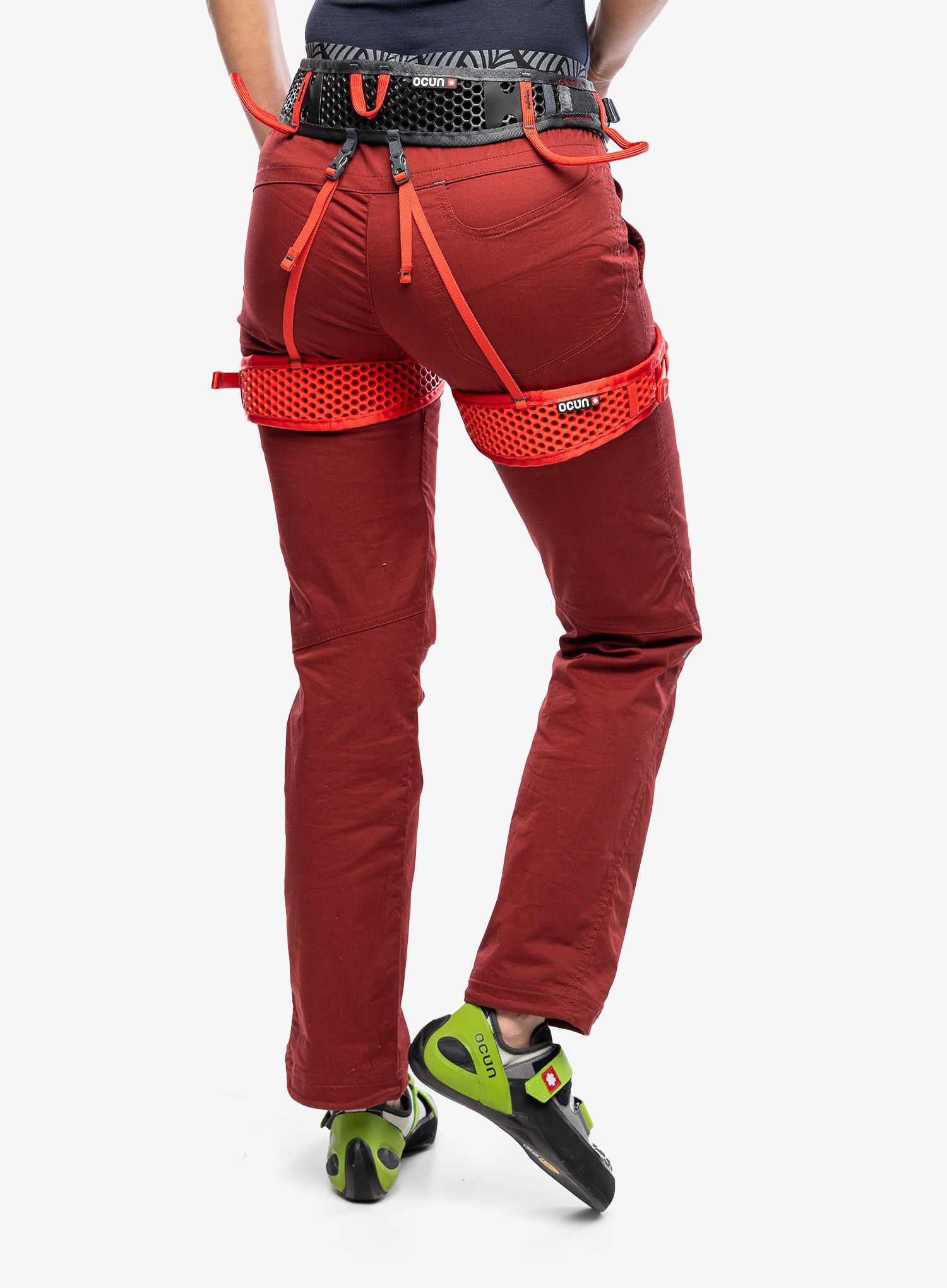 Ženski plezalni pas Ocun WeBee Lady - black/red